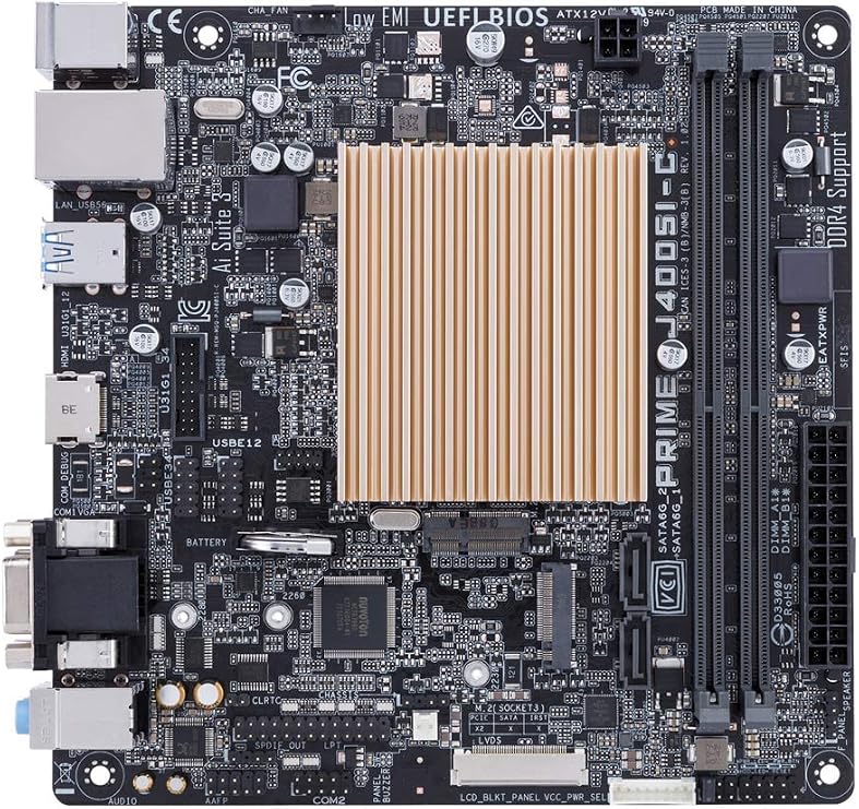 ASUS Prime J4005I-C Intel J4005 Celeron J4005 CPU DDR4 2400 LVDS Hdmı Vga M2 Usb3.1 com Mini ITX