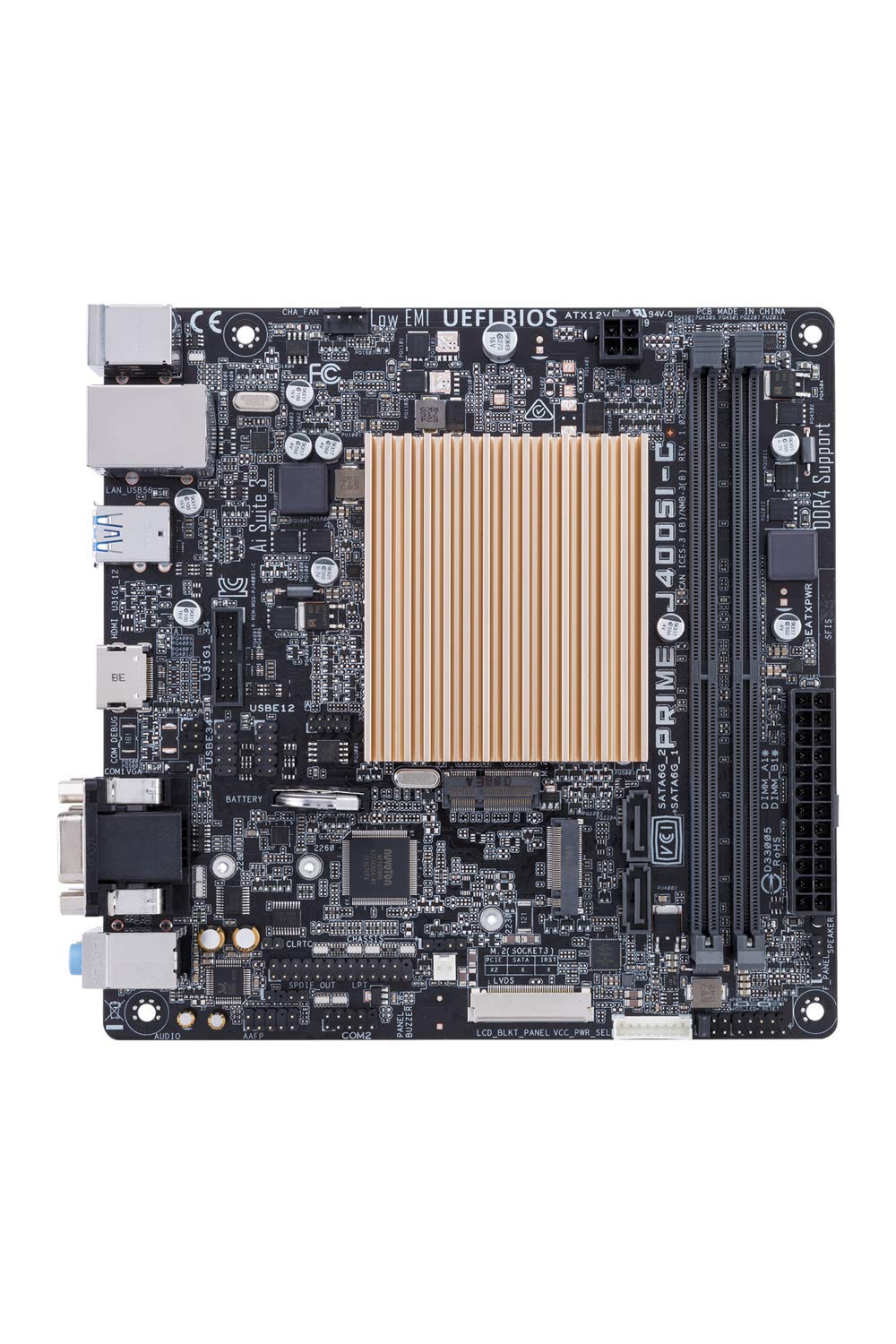 ASUS Prime J4005I-C Mini ITX Motherboard (DDR4-SDRAM, 2133,2400 MHz,  Dual, GB, Intel, Intel® Celeron®)
