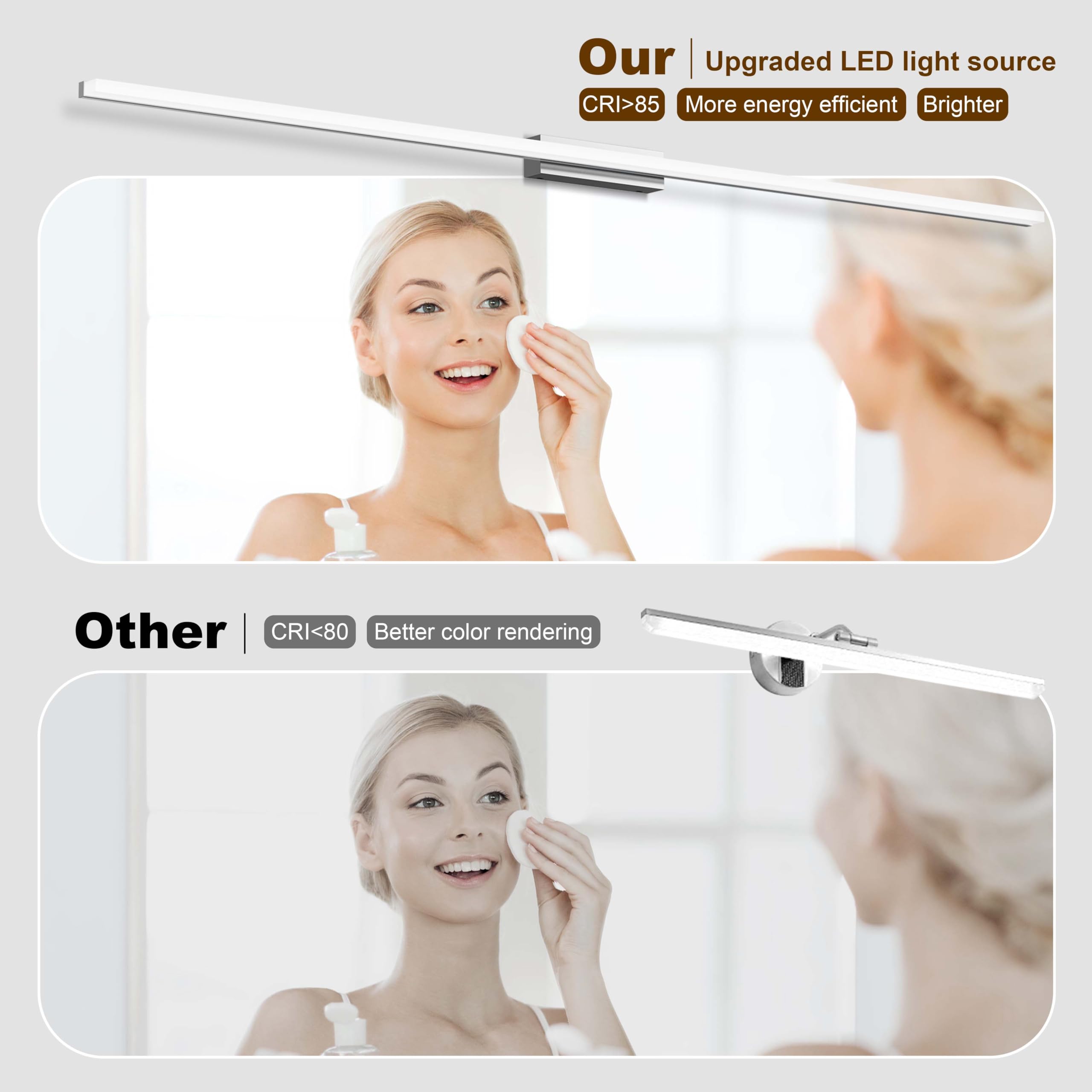 LED Spiegelleuchte Badezimmer 150CM IP44 Kaltes Weiß 6000K 36W Wandleuchte