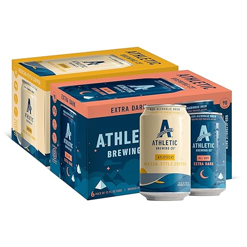Miniatura 27 de Athletic Brewing Company Craft - Cerveza sin alcohol, paquete de 6 unidades de All Out, Upside Dawn, Run Wild IPA y Cerveza Atletica, baja