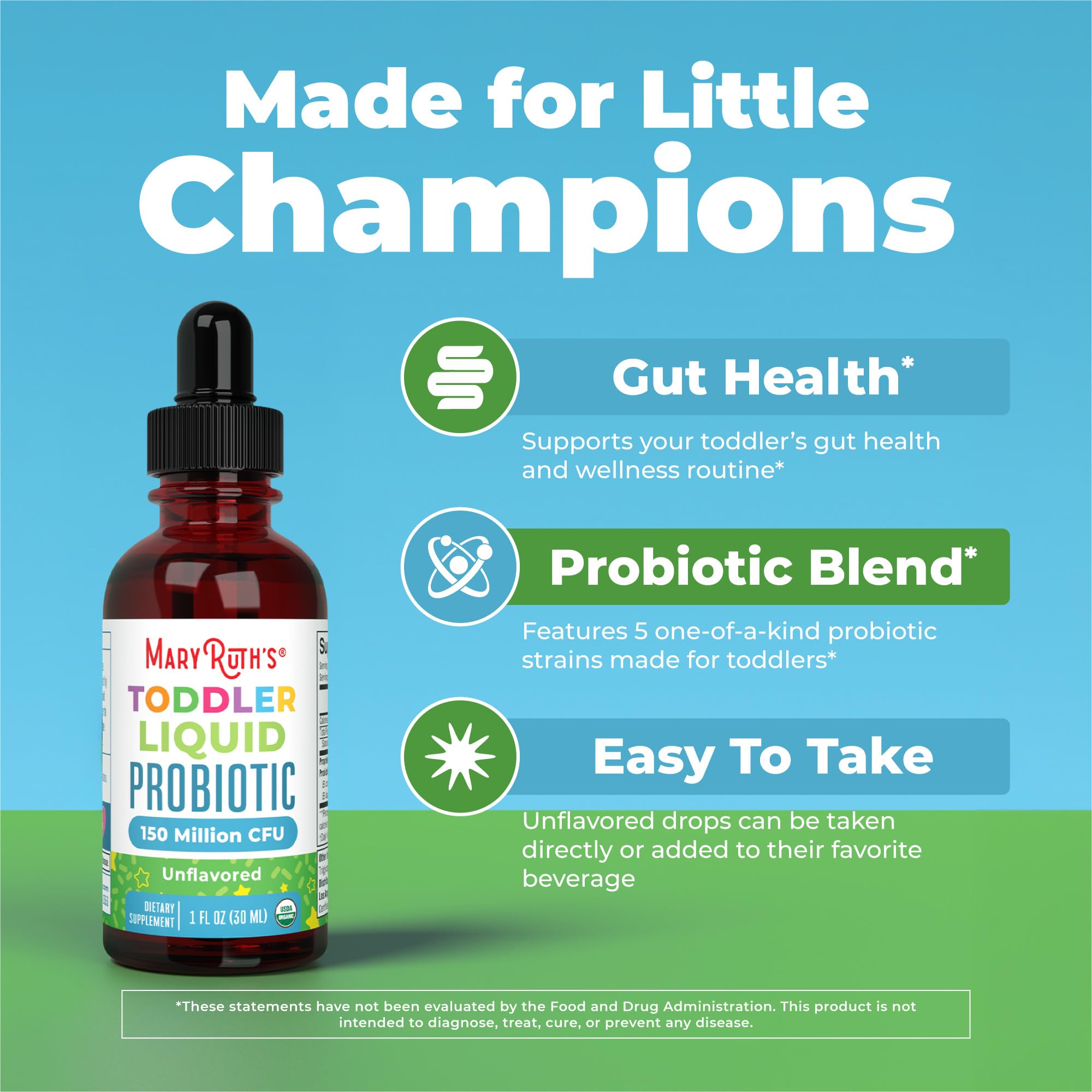 MaryRuth's Organic Toddler Probiotic Liquid Drops, Sugar Free, Ages 1-3 — Amazon image 4