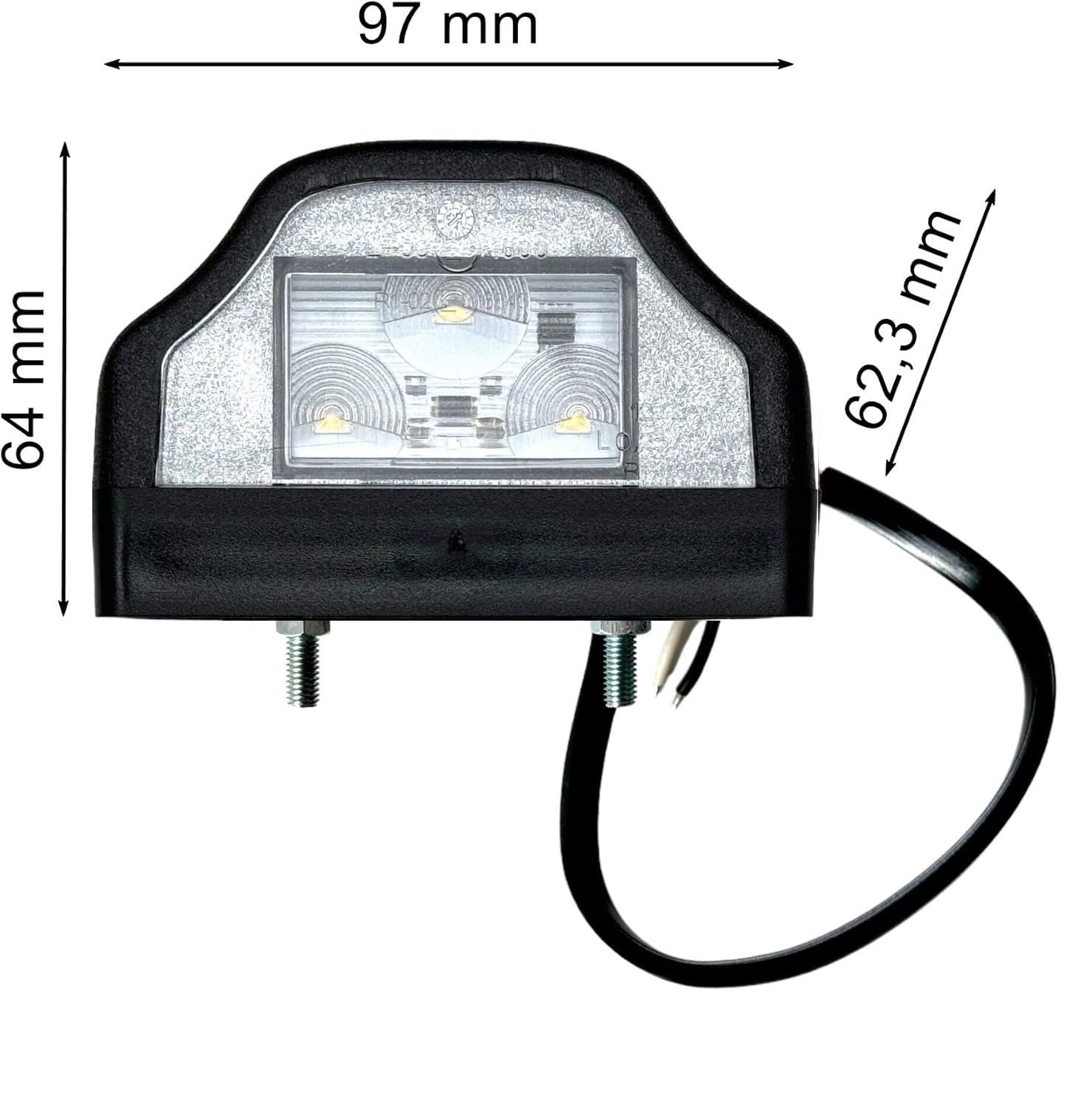 Kit Fanali Posteriori LED Rimorchio 13 Poli Luce Targa E9 Baionetta Roulotte Camion 12V 24V Stop Freccia Nebbia Retromarcia Cavo Incluso Completo