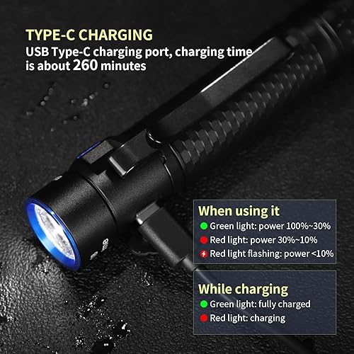 Miniatura 3 de Brinyte E18 Pheme LED recargable de 1200 lúmenes linterna ultracompacta ideal para búsqueda en el hogar campamento al aire libre senderismo