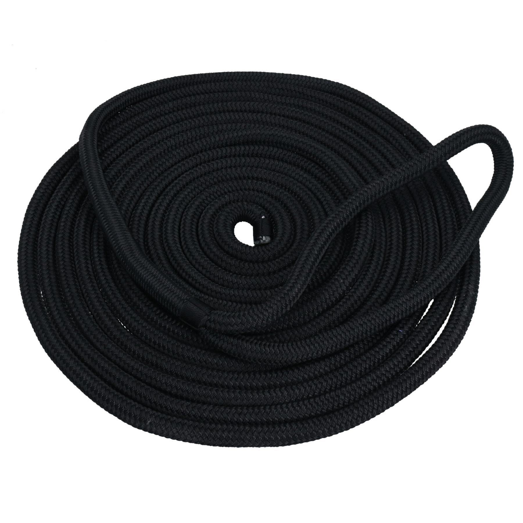 Corda di ormeggio singola impiombata di alta qualità, 12 mm x 10 m, intrecciata per imbarcazioni