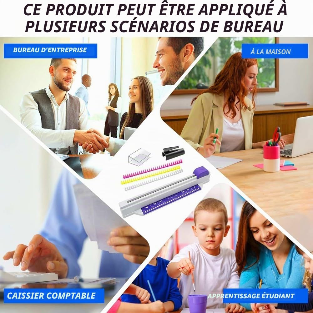 Classeur à 30 trous, reliure à spirale, perforatrice pour scrapbooking A4, A5, A6, A7, B5-B7