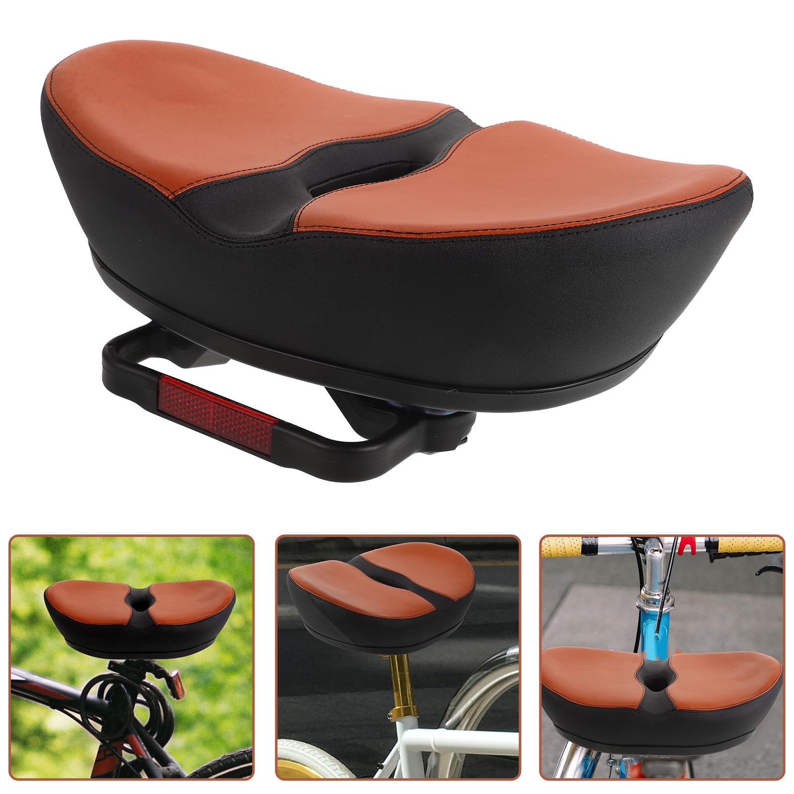 Abaodam Selle de Vélo sans Bec Ergonomique pour Vélos Électriques et VTT Mousse de Polyuréthane Rembourrée et Amortissement pour Confort Solide en Extérieur