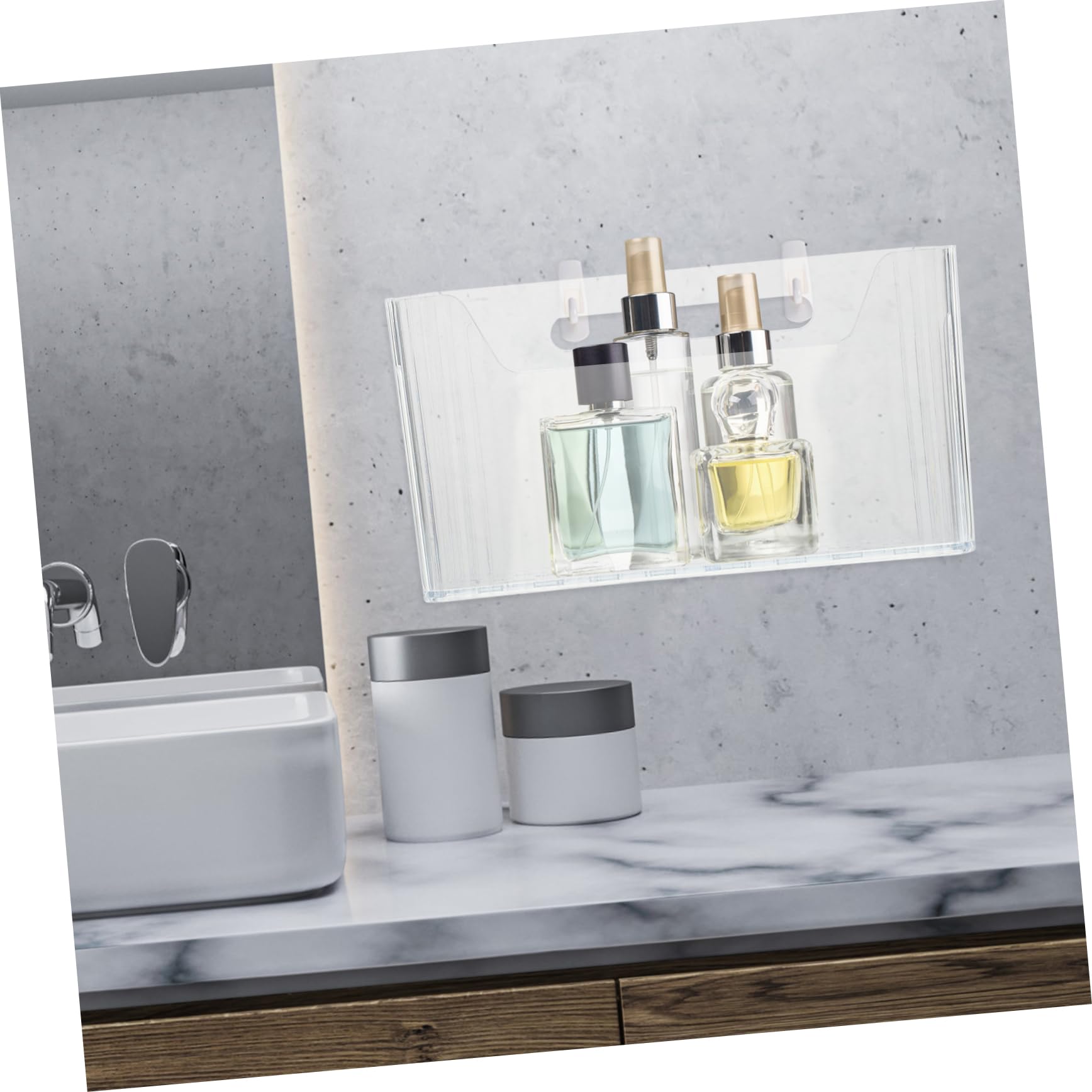 4 Pezzi Mensola da Organizer per Doccia Materiale Pet con Design Drenaggio Rapido Portaoggetti Cucina e Ufficio