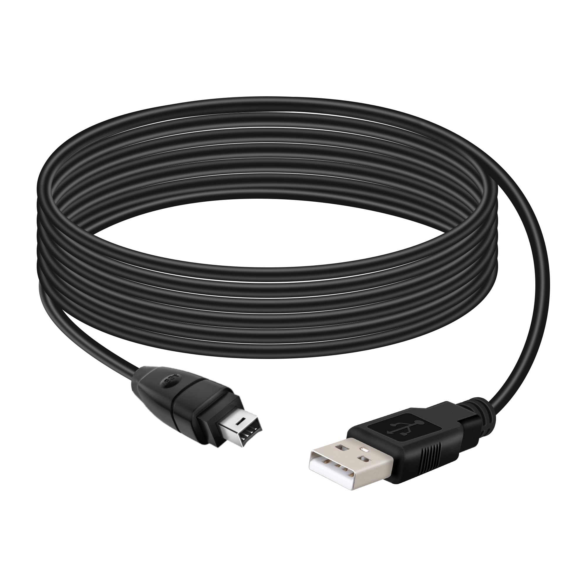 1,8m USB 2,0 Tipo A Maschio a IEEE 1394 Firewire 4 Pin Maschio iLink Adattatore Cavo Convertitore per Fotocamera Digitale, Videocamera, Portatile, DV, Nero