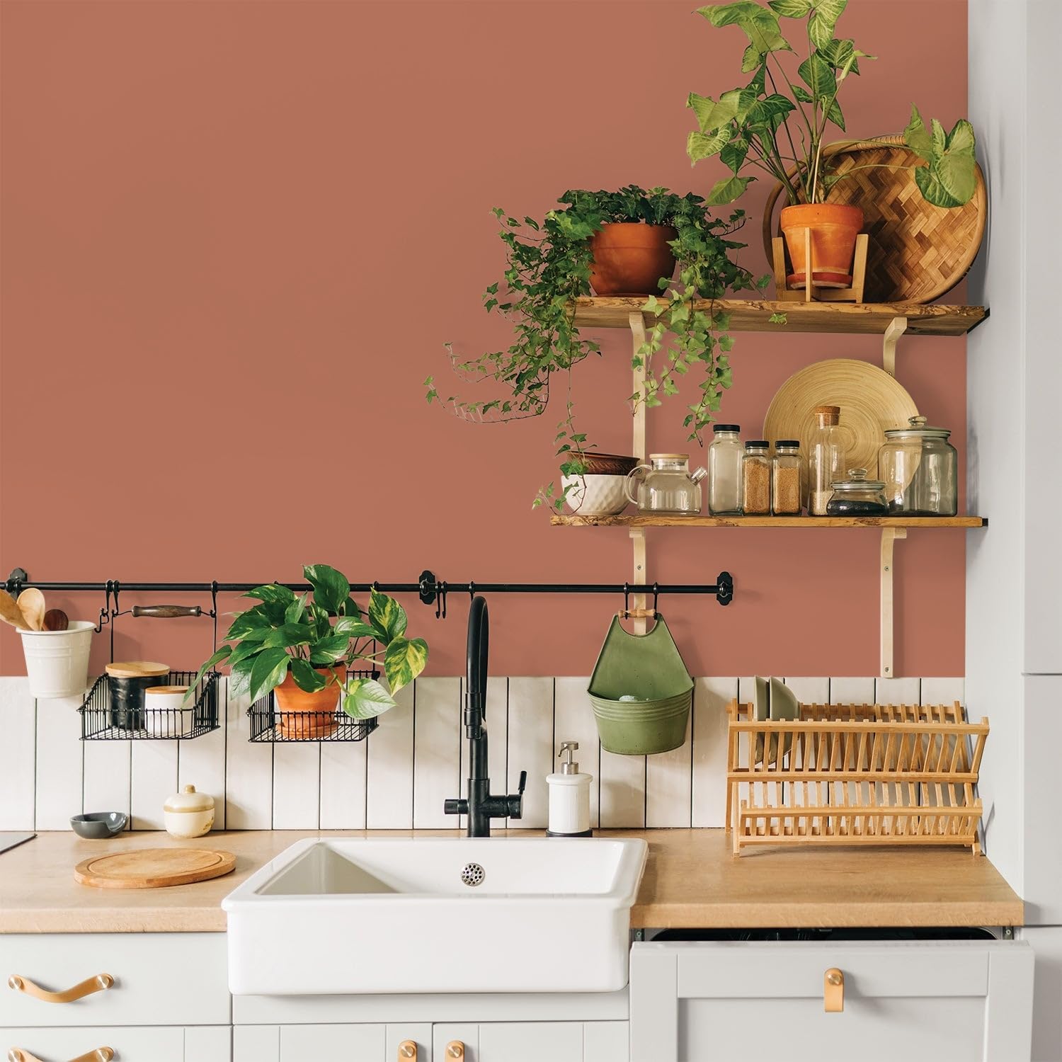 Glidden Interior Paint + Primer: Orange/Copper Beech, One Coat, Eggshell, 1-Gallon
