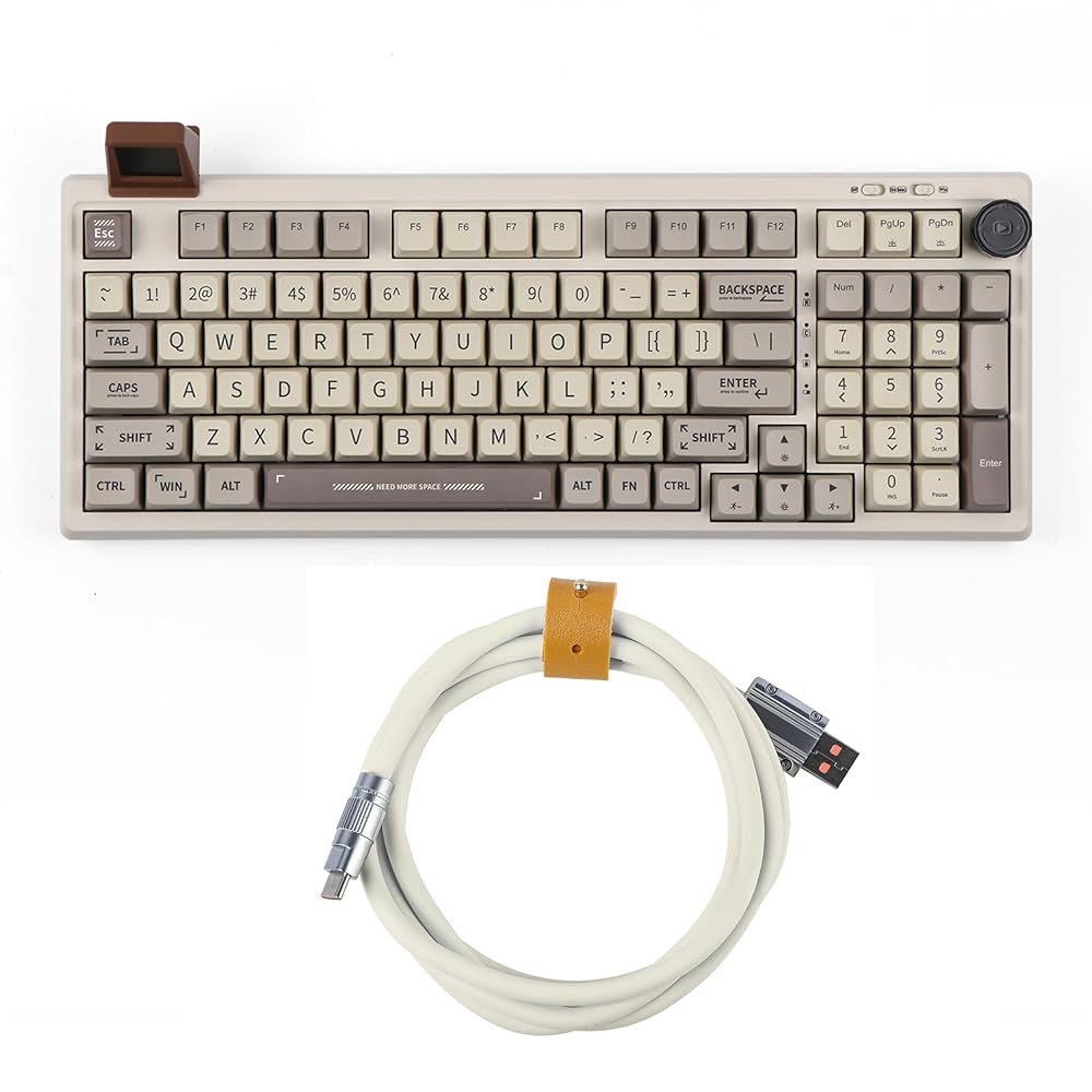 EPOMAKER RT100 ホワイトキーボード 本体 別途キーキャップ付き EPOMAKER RT100