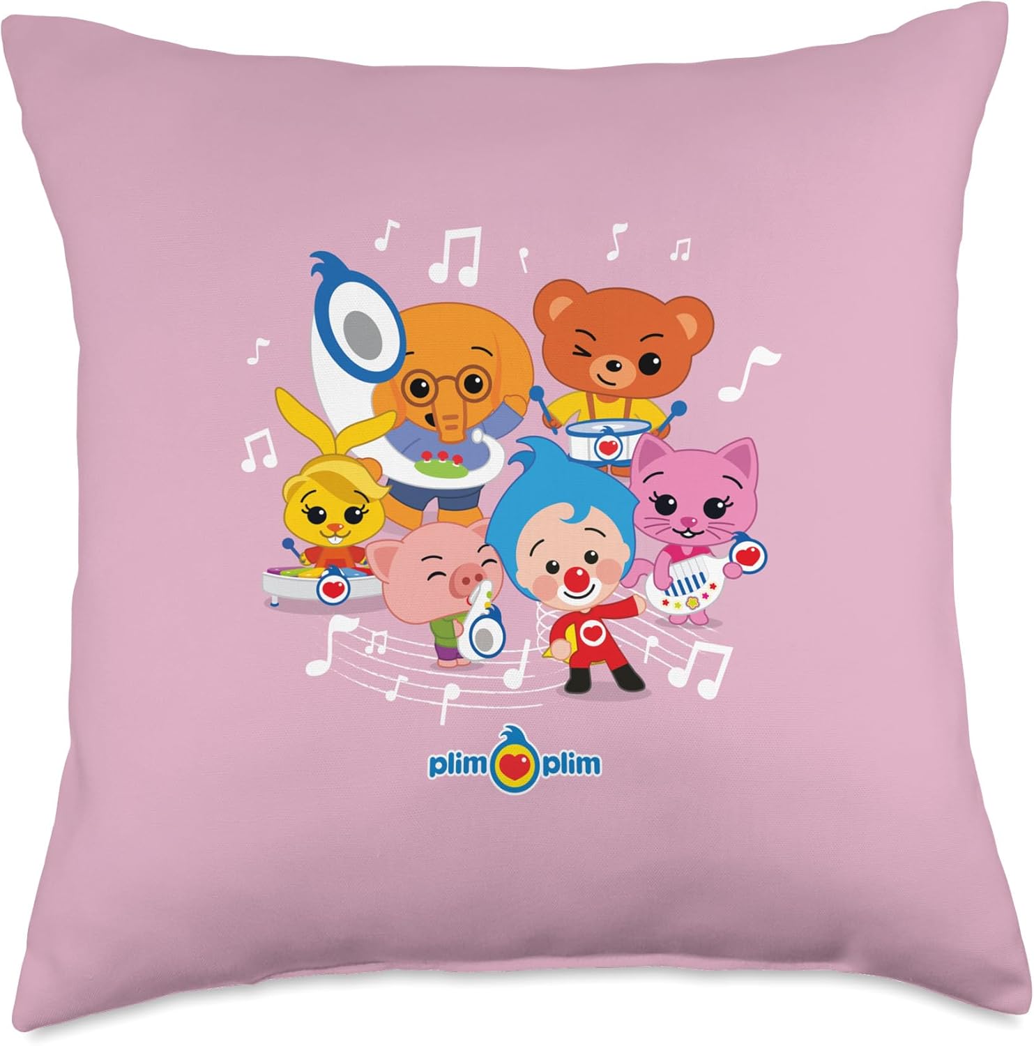Plim Plim The Kindness Hero - Colourful Designs for Children Throw Pillow