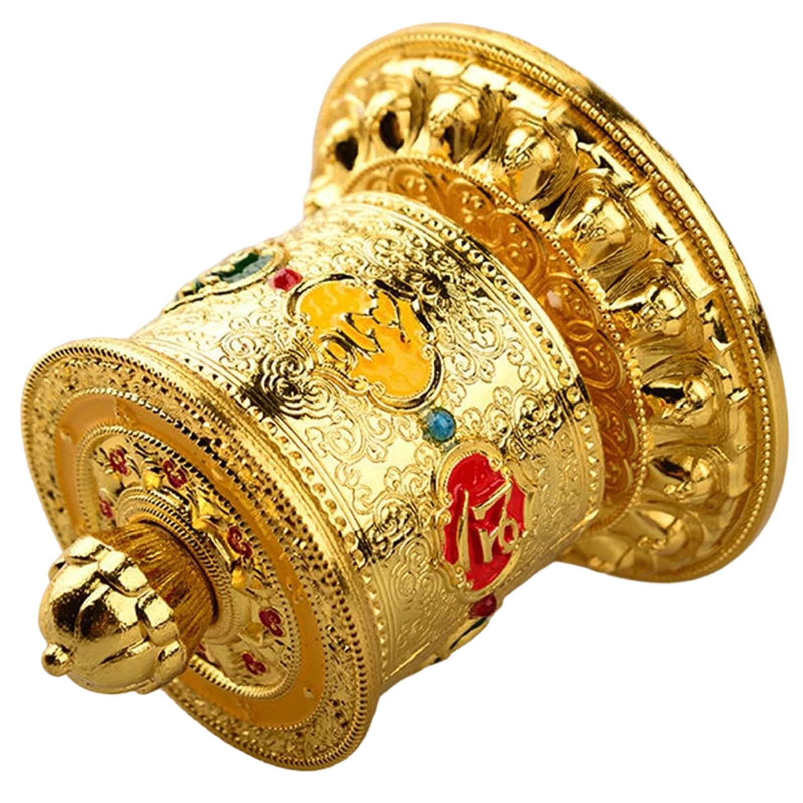 Tsophreniq Tibetan Prayer Wheel, Hand Craving Buddhas Scripture Decorative Ornament for Praying Blessing Yogas Room Table Top