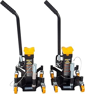 Sponsored Ad - Omega Lift 22 Ton Jack Stands - Pin Style Stand with Heavy Duty Welded Steel - 4-Caster Spider Design with ...