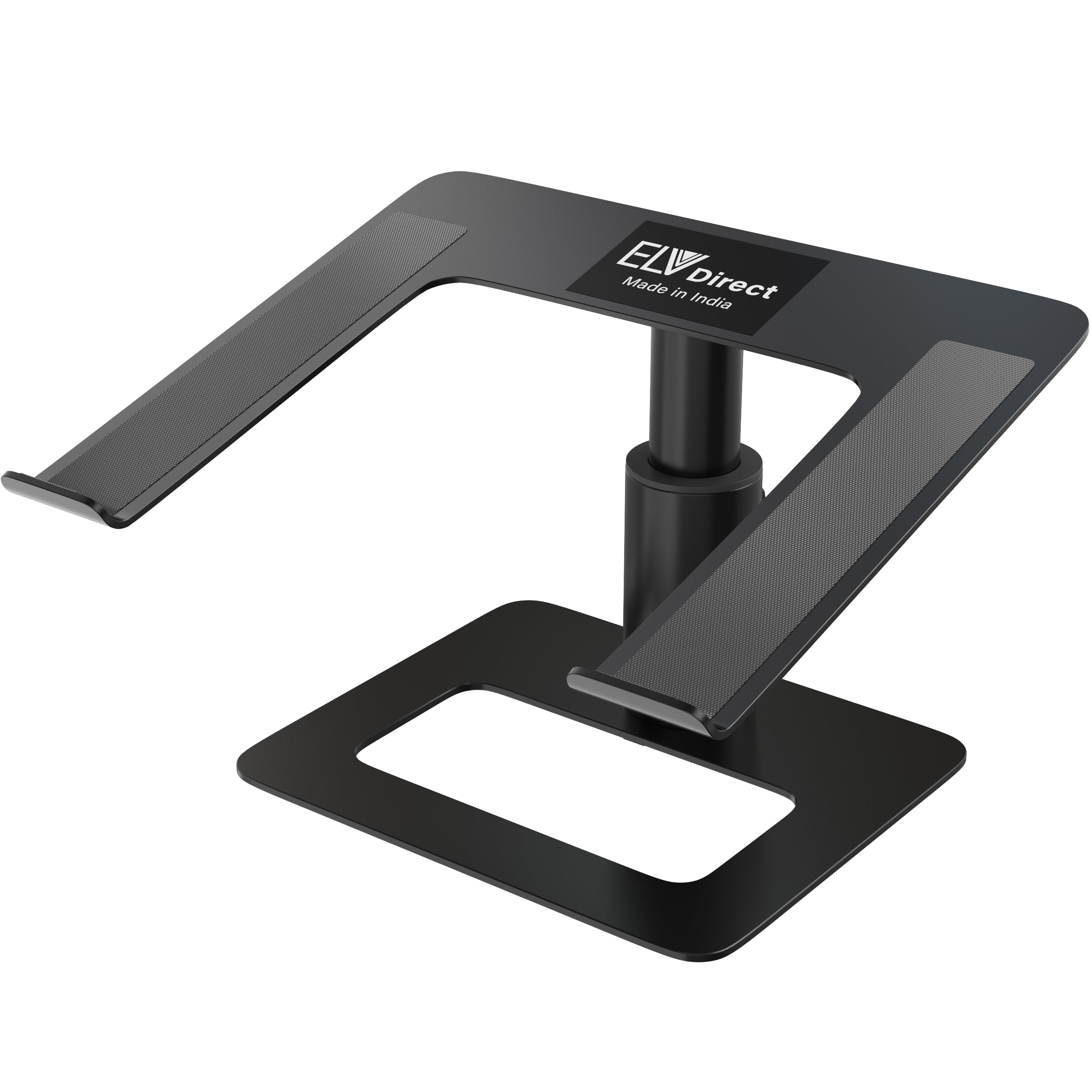 ELV DirectHeight Adjustable Portable Desktop Tabletop Aluminum Laptop Riser Stand Mount Holder Compatible with All Laptops - Black