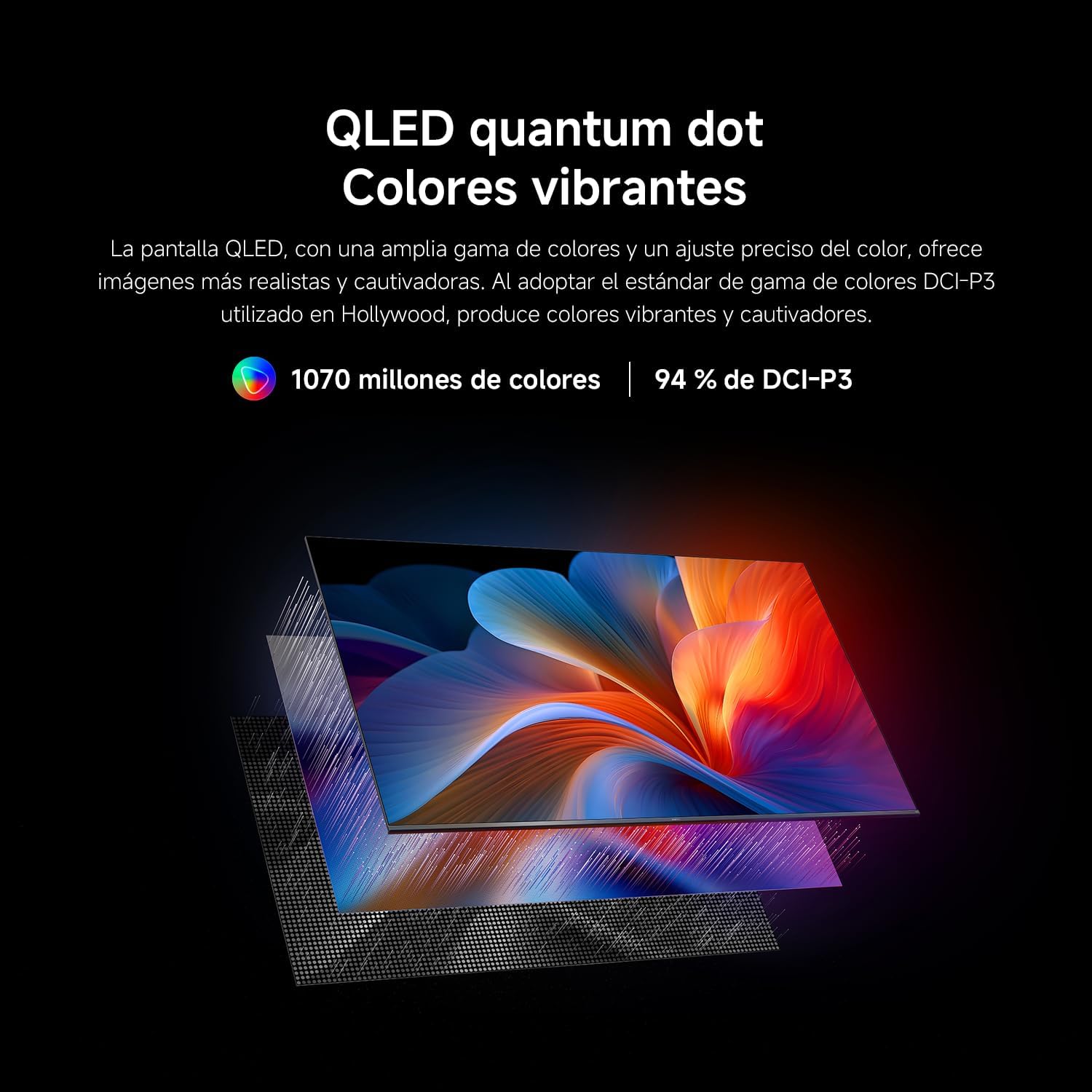 XIAOMI TV F Pro 75, 75 Pulgadas (190 cm), 4K UHD QLED, Smart TV, Fire OS8, Control por Voz Alexa, HDR10+, Modo Game Boost 120Hz, MEMC, 2GB+32GB, Compatible con Apple AirPlay 4