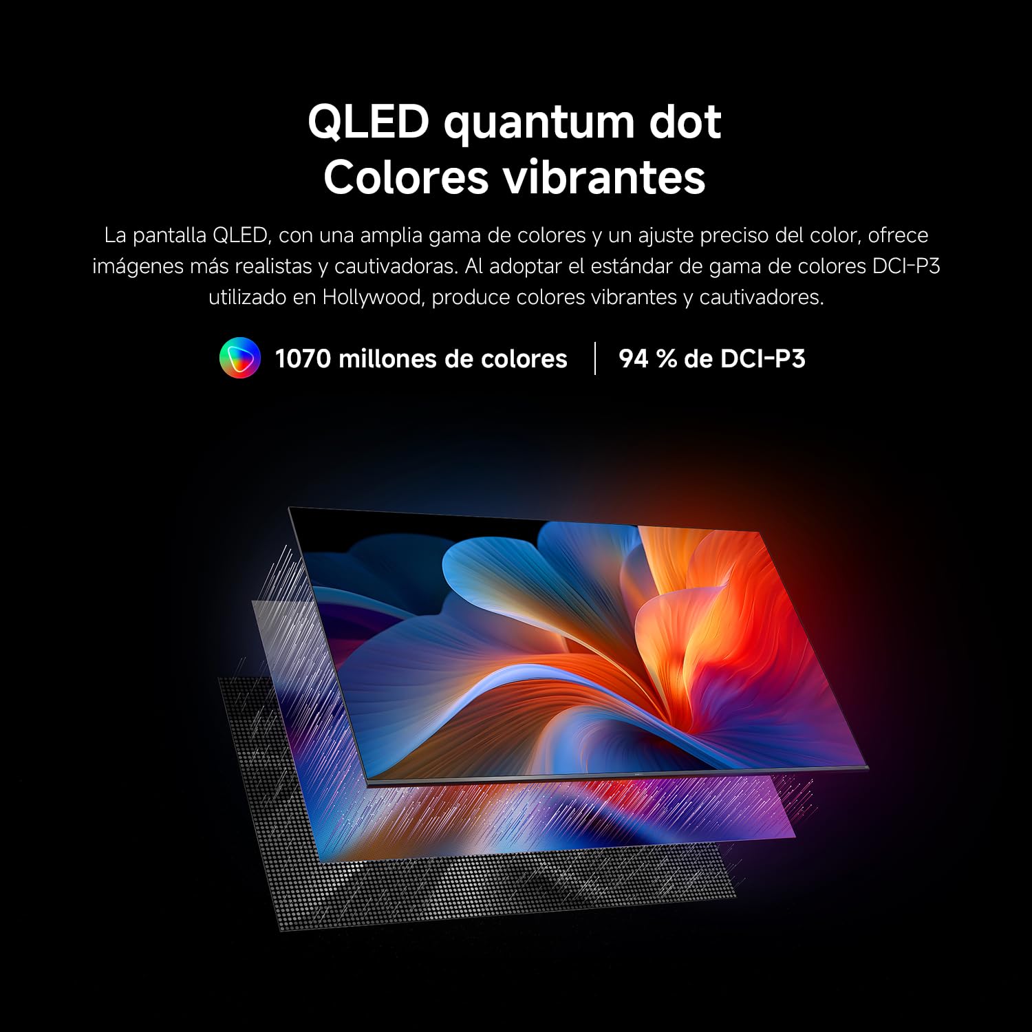 XIAOMI TV F Pro 75, 75 Pulgadas (190 cm), 4K UHD QLED, Smart TV, Fire OS8, Control por Voz Alexa, HDR10+, Modo Game Boost 120Hz, MEMC, Compatible con Apple AirPlay