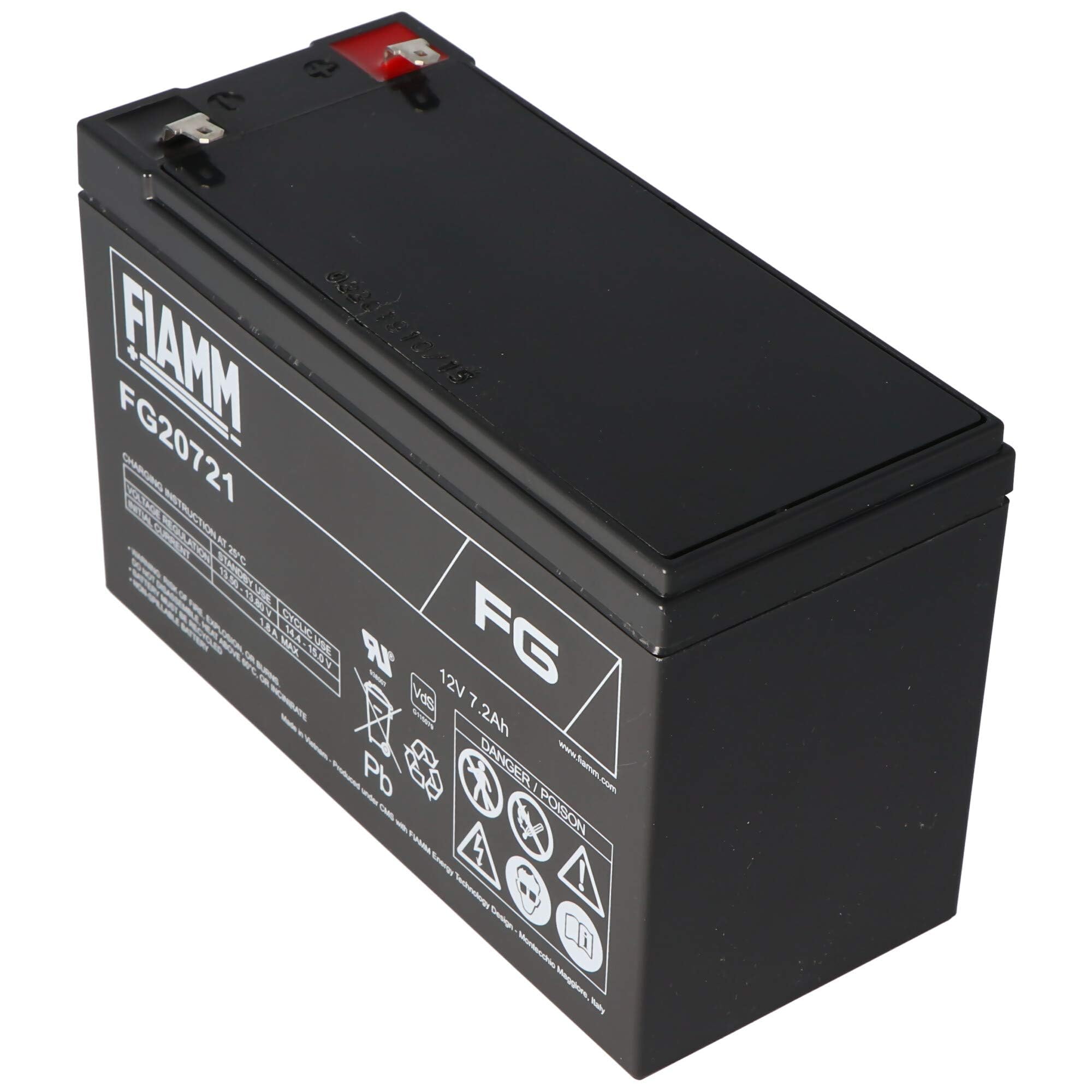 Batteria al Piombo 12V 7.2A Ricaricabile Senza Manutenzione Scarica fino a 20 Ore per Sistemi di Allarme Apparecchiature di Comunicazione Sistemi di Sicurezza by Dimensione Elettronica S.R.L.