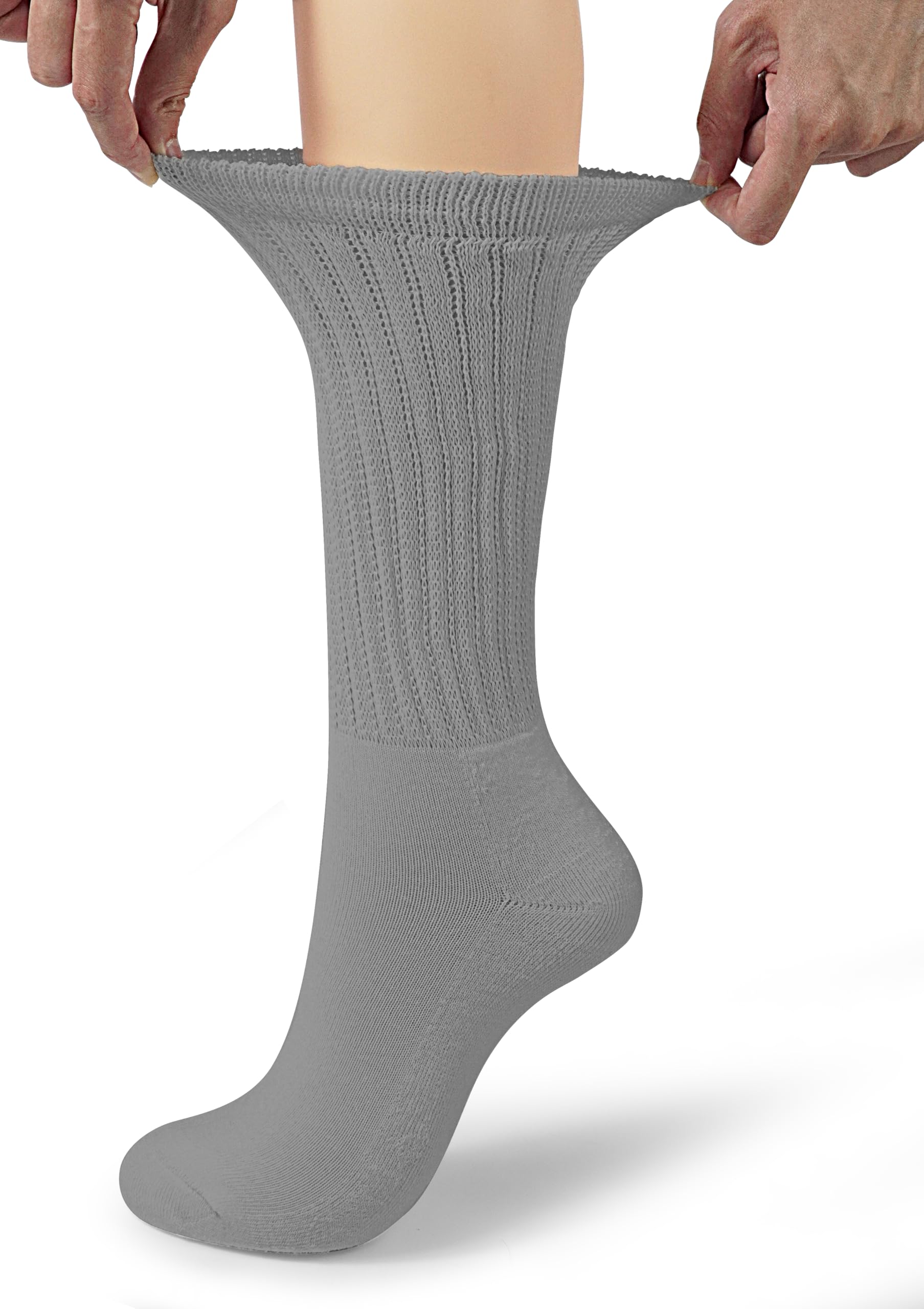 BomKinta Crew Slouch Socks Women - Retro Scrunch Short Sock - Soft Solid Ankle Socks Size 5-11: Black White Grey -3 Paris