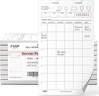 Vista 8 de FMP Brands Blocs de notas de servidor en papel, libros de cheques de invitados, total 500 hojas, 5 blocs, 100 hojas/bloc, blocs de cheques
