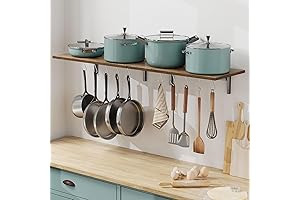 OROPY 23.6''' Pot and Pan Wall Rack with 10 S Hooks