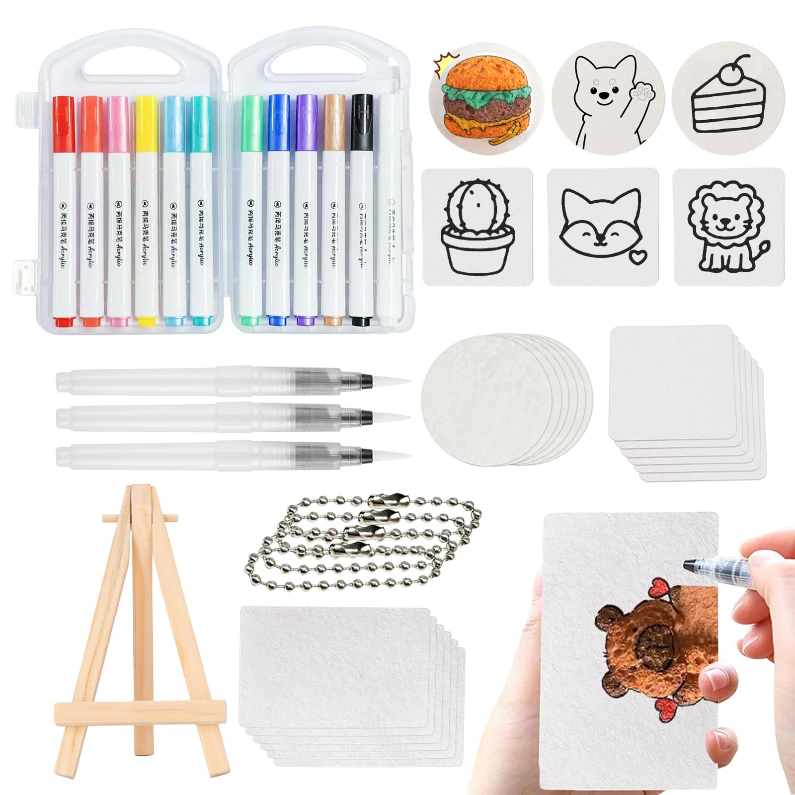 Kit Di Pittura Magica In Schiuma 3D Per Bambini – 67 Pezzi: 30 Fogli Schiuma, 24 Pennarelli, Forbici, Custodia E Istruzioni