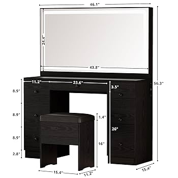 ★ 新品 & 極美品 ホットビスケッツ 7点 セット ★ Amazon.com: IRONCK Vanity Makeup Desk Set with LED Lighted