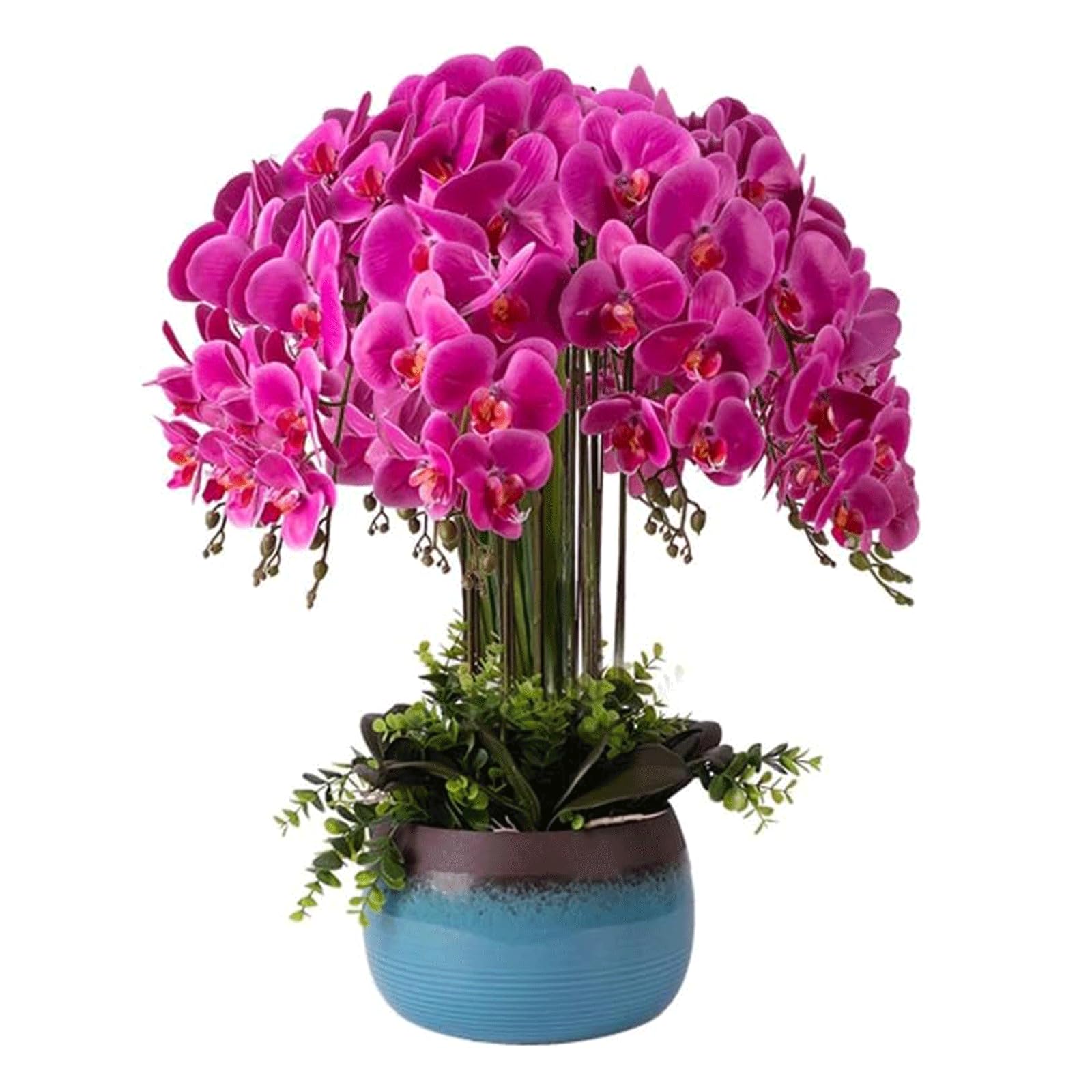 DFGHNBVC Artificial Orchid Artificial Orchid 8/10 Branch Artificial Flower Pu Artificial Phalaenopsis Flowers 72Cm Fake Floral With Vase Faux Orchids Very Natural.10 Branch Flowers
