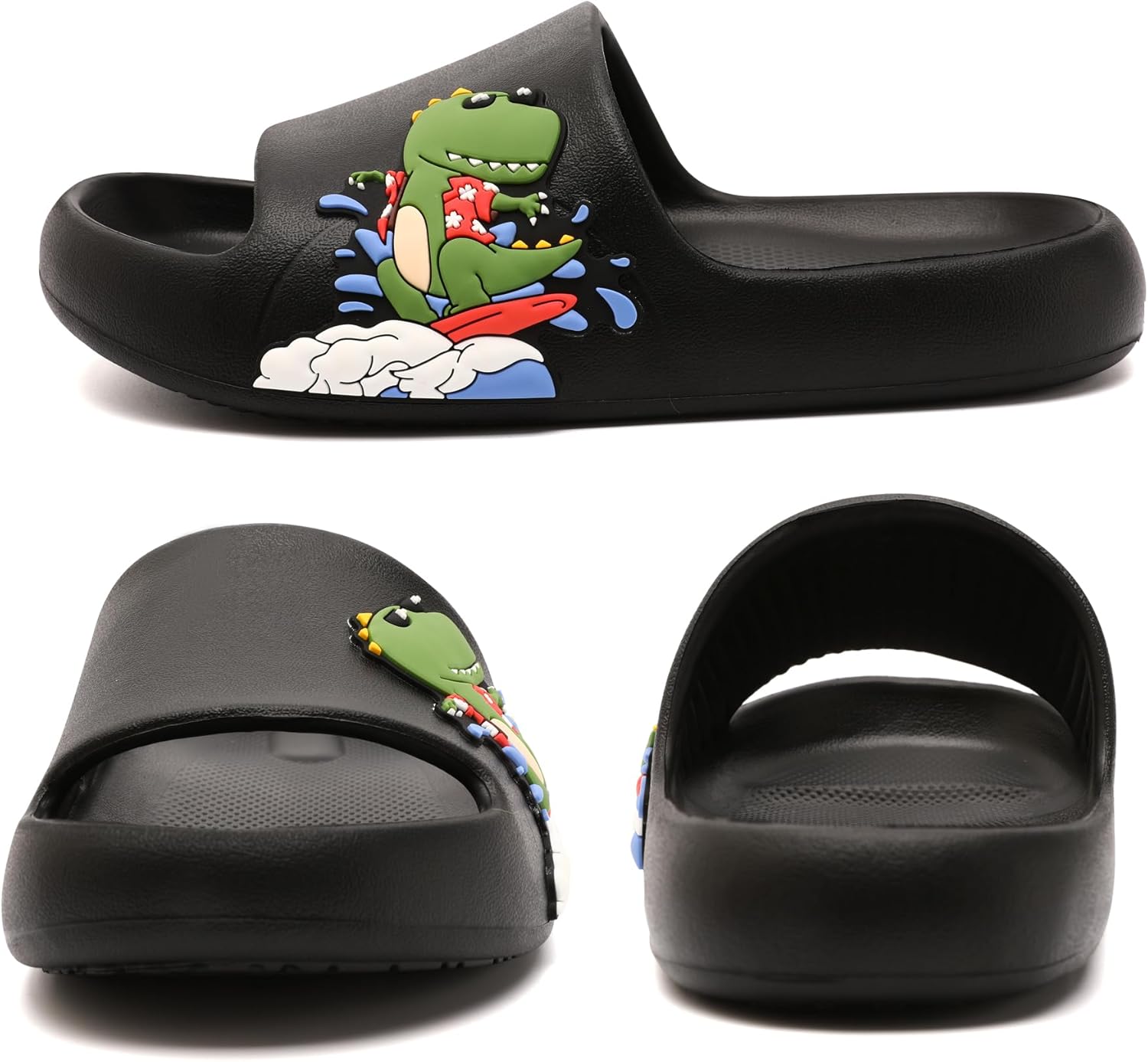 Guyarns Big Kids Cloud slides,Boys Girls Slides Non-slip Summer Beach Pool Shoes Toddler Cartoon Slides Sandals Indoor&Outdoor Garden Slippers Shower Shoes - Image 3