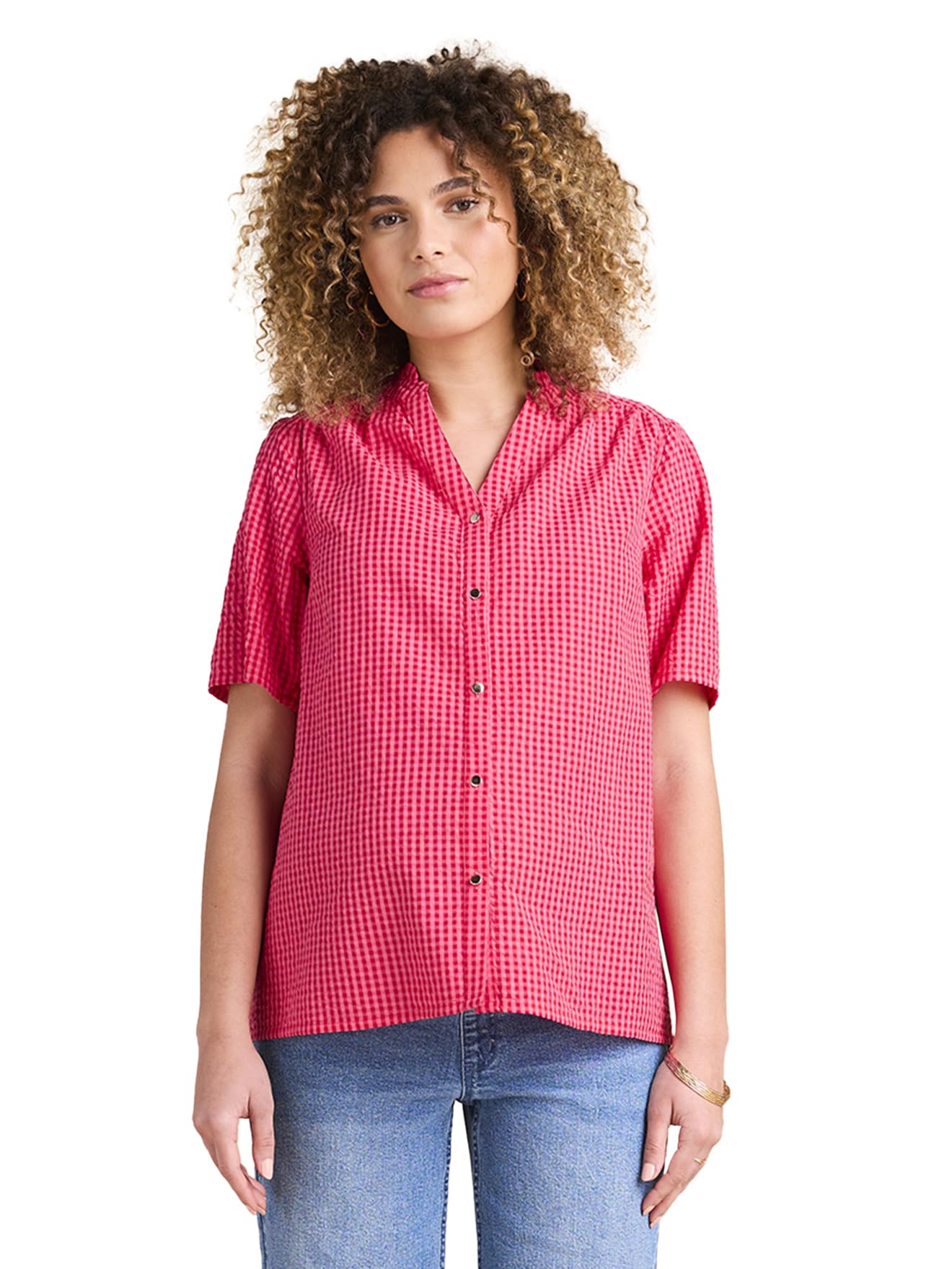 ENVIE DE FRAISE Chemise en Seersucker Vichy Grossesse et Allaitement