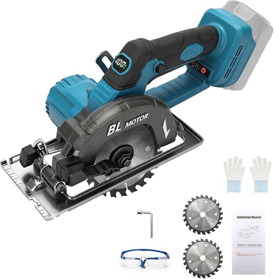 140mm Cordless Circular Saw Compatible with Makita 18V Batte
