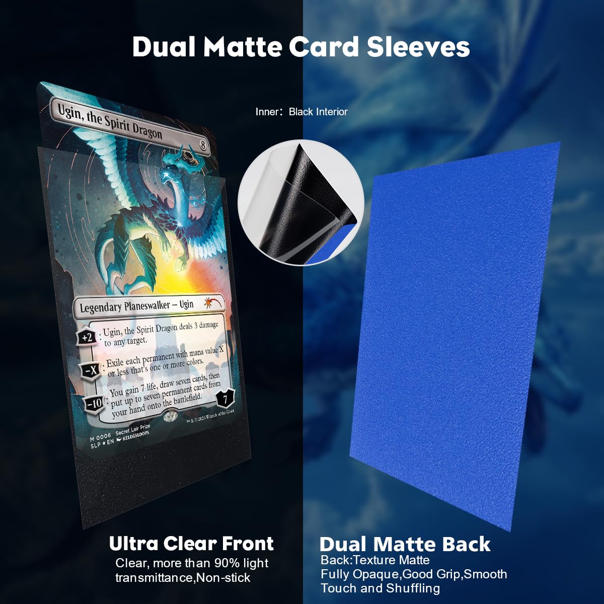 Amazon.com: Wisdom Blue Dual Matte Card Sleeves, Katomula Card Sleeves for  MTG, Standard Card Sleeve for PKM, Flesh & Blood : Toys & Games