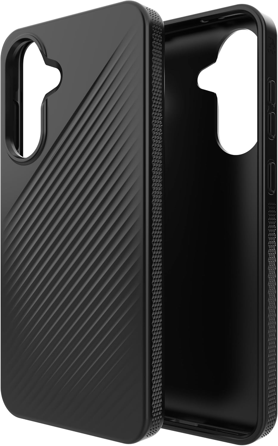 ZAGG Luxe Samsung Galaxy A56 5G Case - 10ft Drop Protection, Eco-Friendly, Wireless Charging Compatible, Slim Lightweight Design, Ripple Pattern for Secure Grip, Black