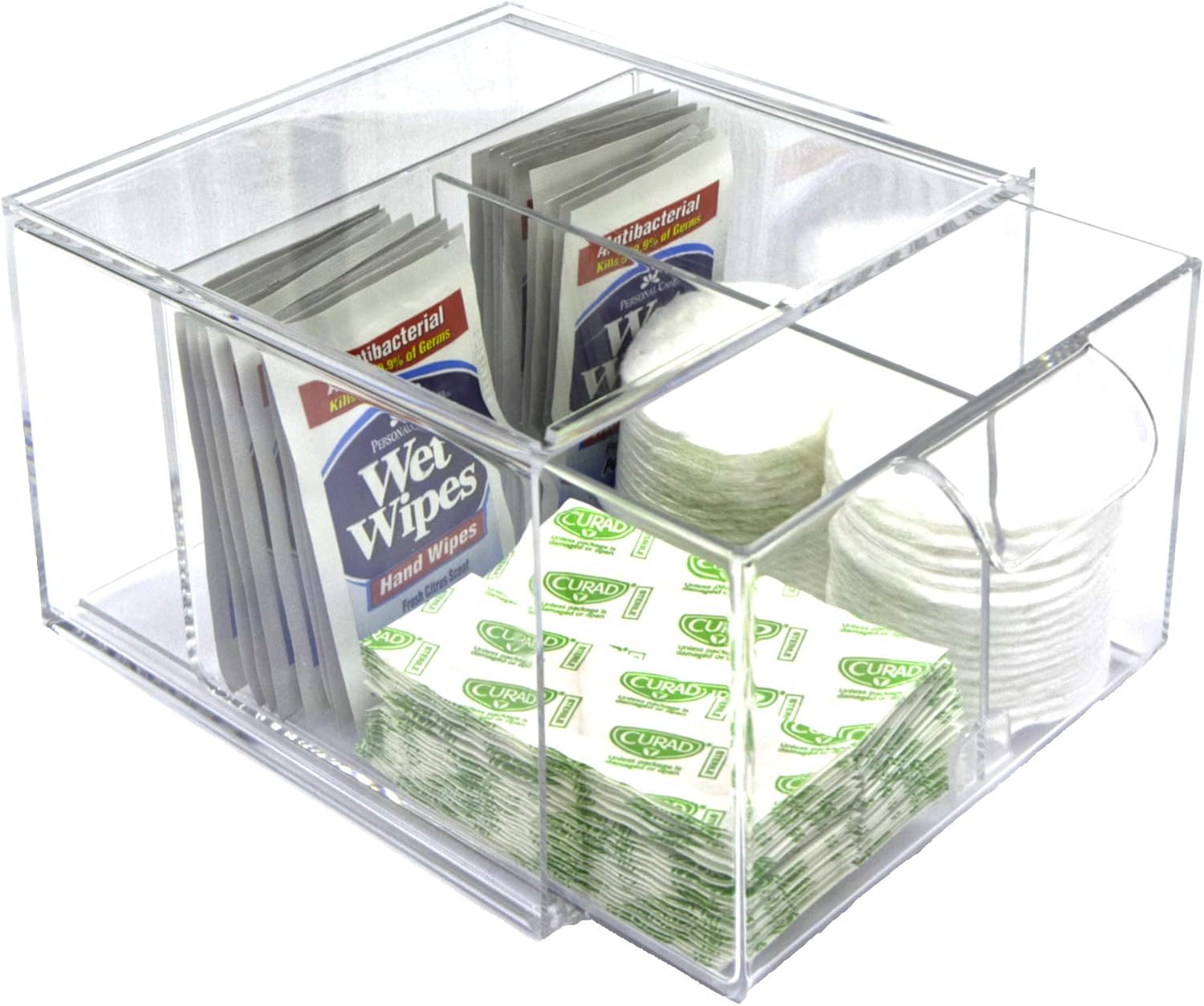 ImpiriLux Stackable Kitchen and Bathroom Acrylic Drawer Organizer | Set of Two Drawers
