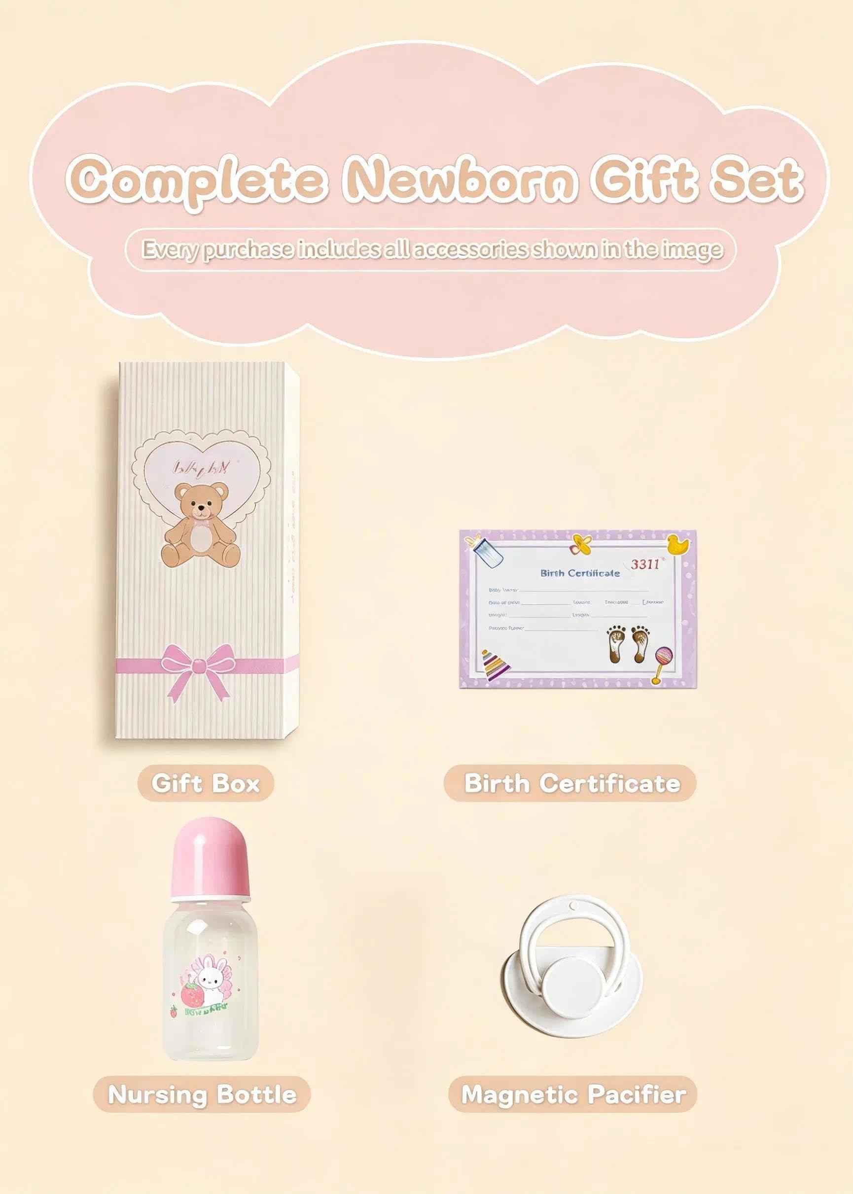 Zero pam Reborn Babypuppen, 20,3 cm, Squishy, Silikon, offener Mund, 3D-Haut, beweglich, realistisches Baby-Puppe, Geschenk für Mädchen