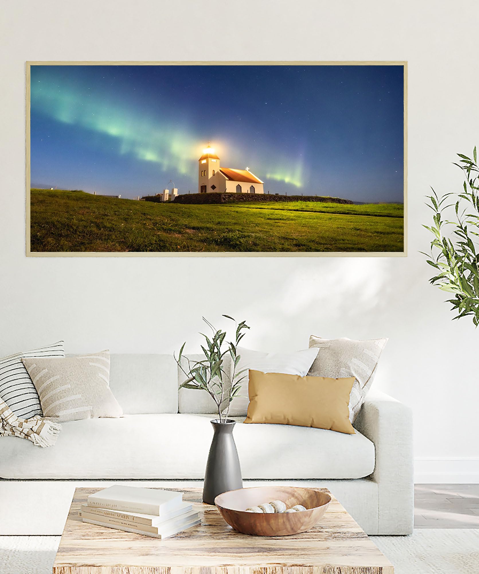 Instarry DIY 5D Diamond Painting Grandi Dimensioni Prateria dell'Aurora Aesthetic Room Decor 80x40 cm