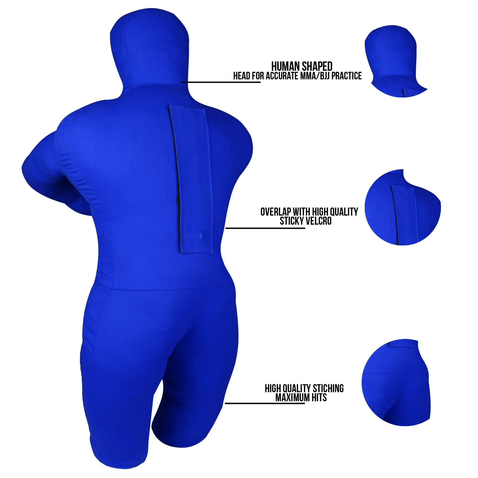 Emperor Ciuccio per bambini per MMA, boxe, BJJ, Judo, blu (non riempito, tela, 100 cm, L, 36,3 kg, unisex, età 3+, EMX)