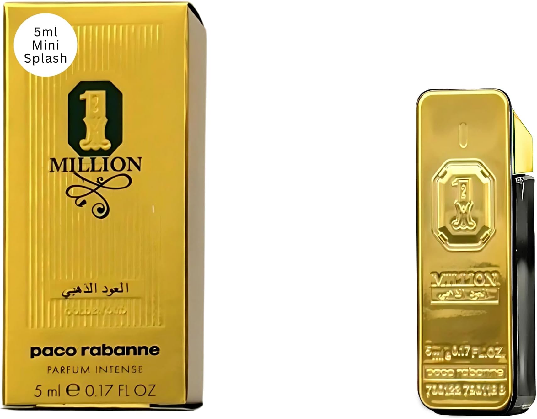 1 Million Golden Oud Parfum Intense For Men, 5ml Miniature