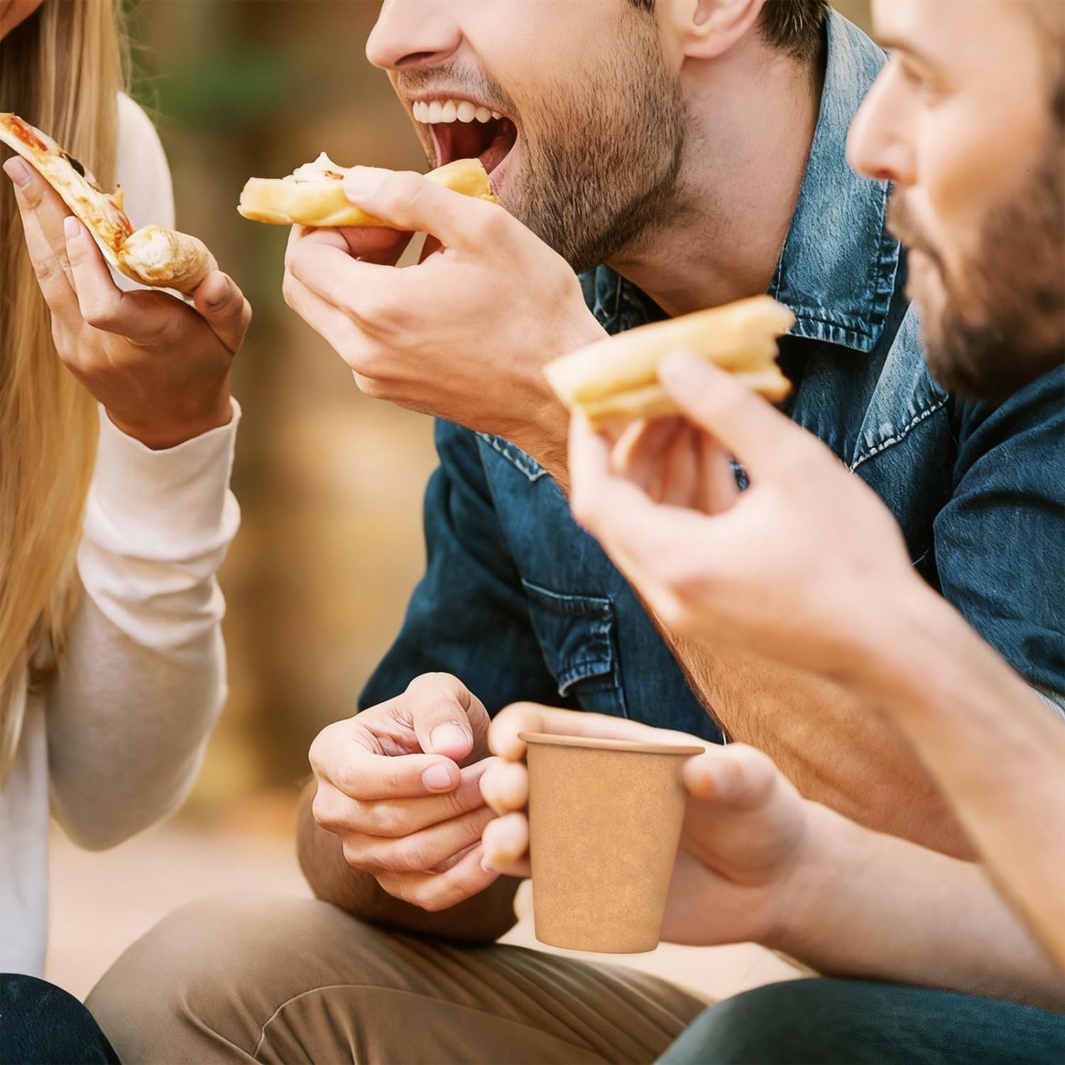 300 Pcs 6 oz Kraft Paper Cups - Disposable Paper Cups Hot Cold Beverage Drinking Cup for Coffee, Water, Tea, Juice, Espresso & Cortado - Image 4