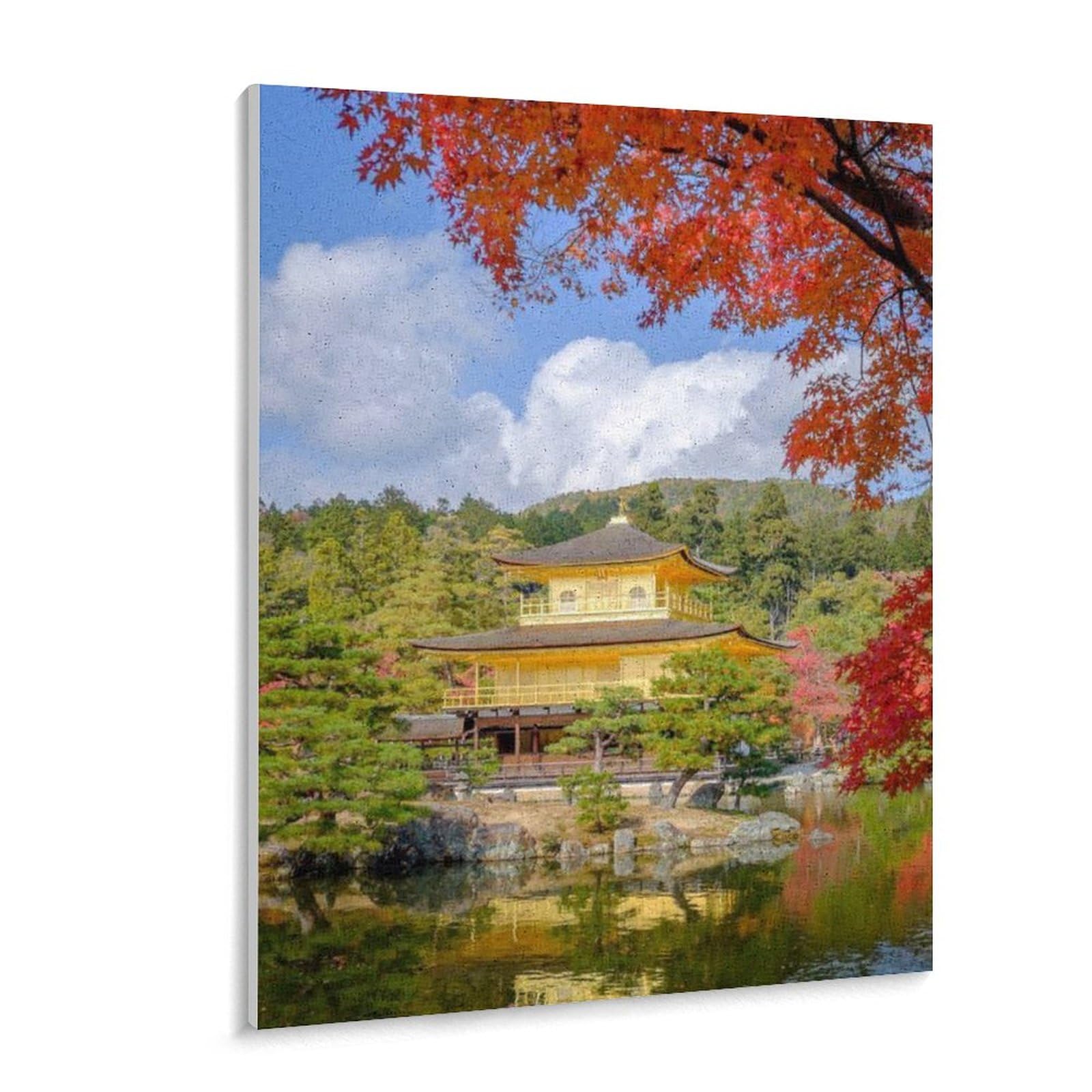 Amazon | 紅葉の下の京都の金閣寺 数字キットによる絵画 数字油絵 禅 
