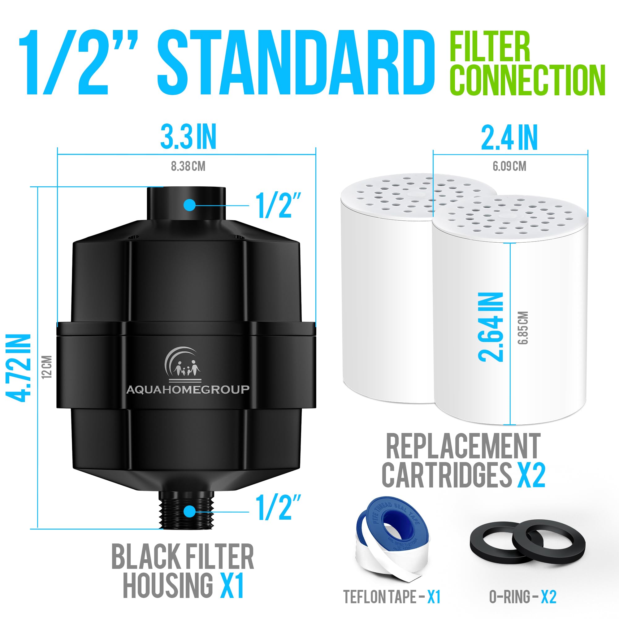AQUAKING 20-Stage Shower Head Filter For Hard Water - Removes Chlorine, Good For Skin & Hair, Fits Taps Too (Chrome) - View #8