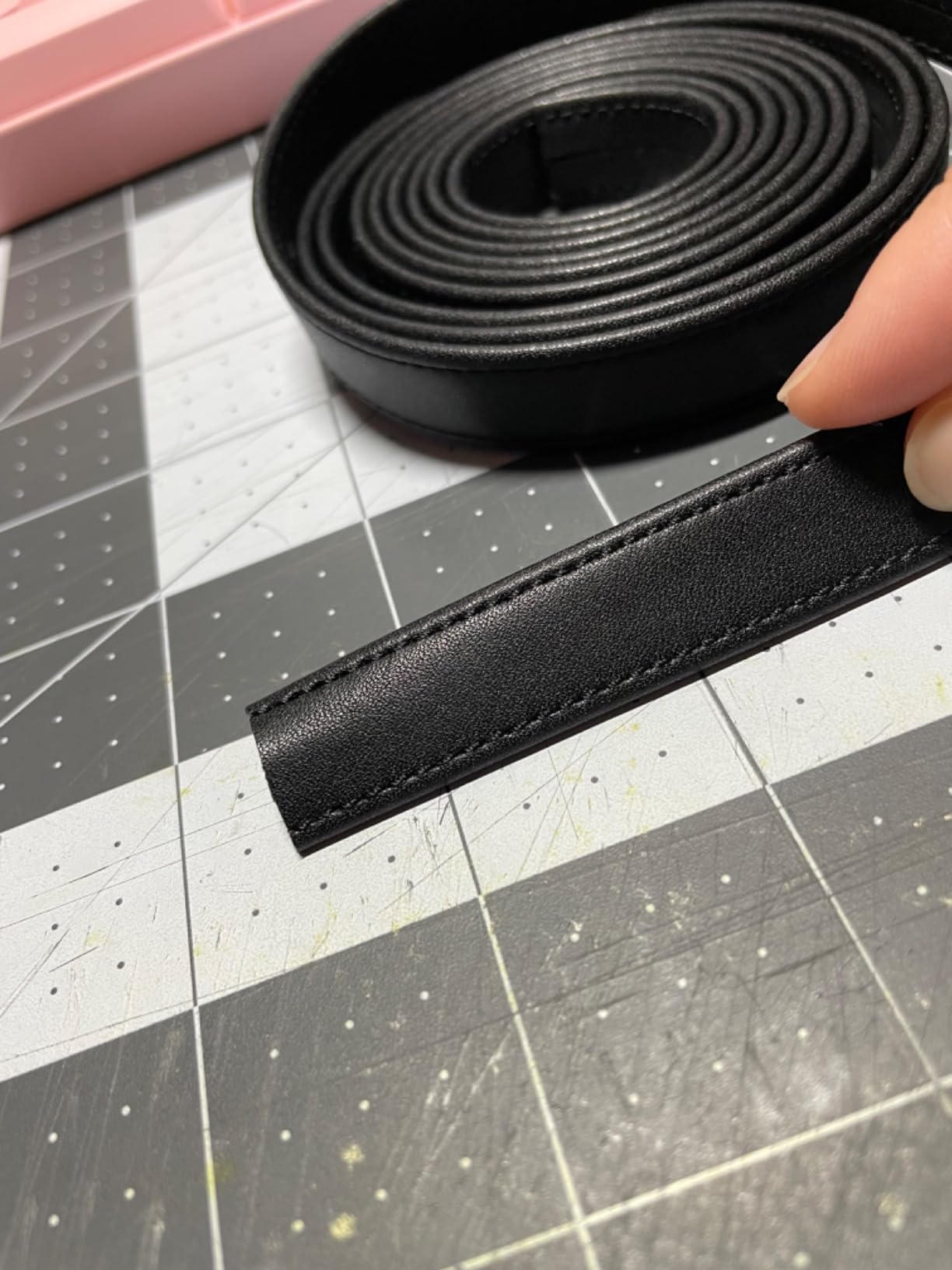 lalatia Stitched Faux Leather Straps for Crafts Leather