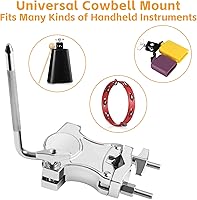 Vista 7 de Abrazadera L-Rod para Cencerros, Abrazaderas de Címbolo de Aleación de Zinc para Montajes de Tambores, Soporte de Montaje para Percusión