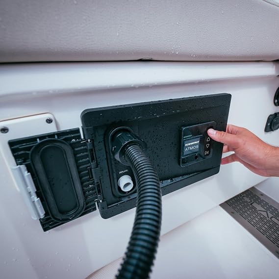SCANSTRUT Atmos On-Board Air Station SC-AOB-A2, IPX6 Waterproof 12V Built-in Inflator, 20 PSI Two-Stage Pump for Paddleboards, Towables & Marine Use
