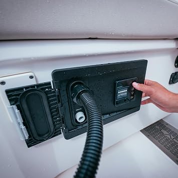 SCANSTRUT Atmos On-Board Air Station SC-AOB-A2, IPX6 Waterproof 12V Built-in Inflator, 20 PSI Two-Stage Pump for Paddleboards, Towables & Marine Use
