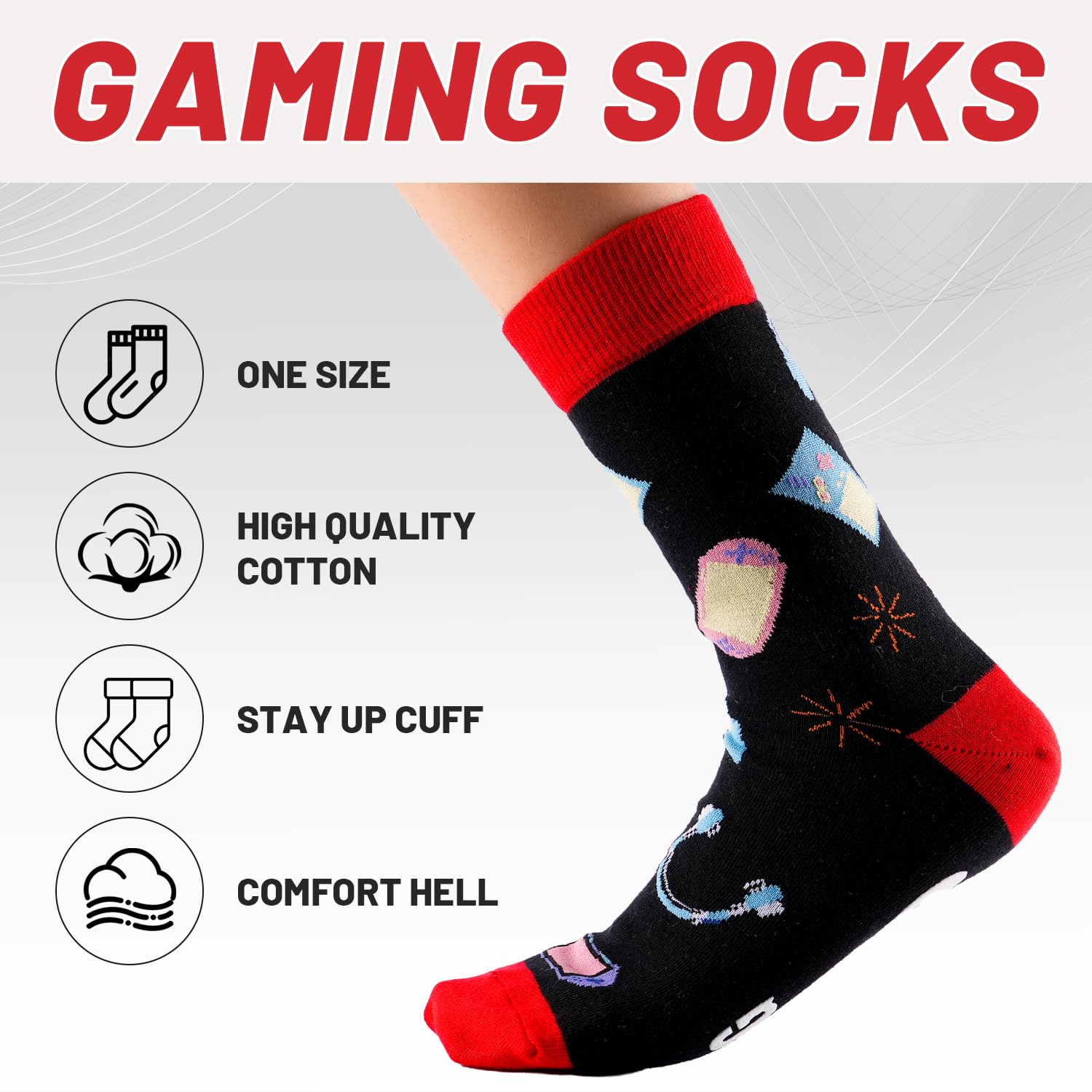 Bebila Fathers Day Dad Gifts for Husband Grandpa Father Mothers Day Socks from Daughter Son Wife Gamer Gifts Funny Socks