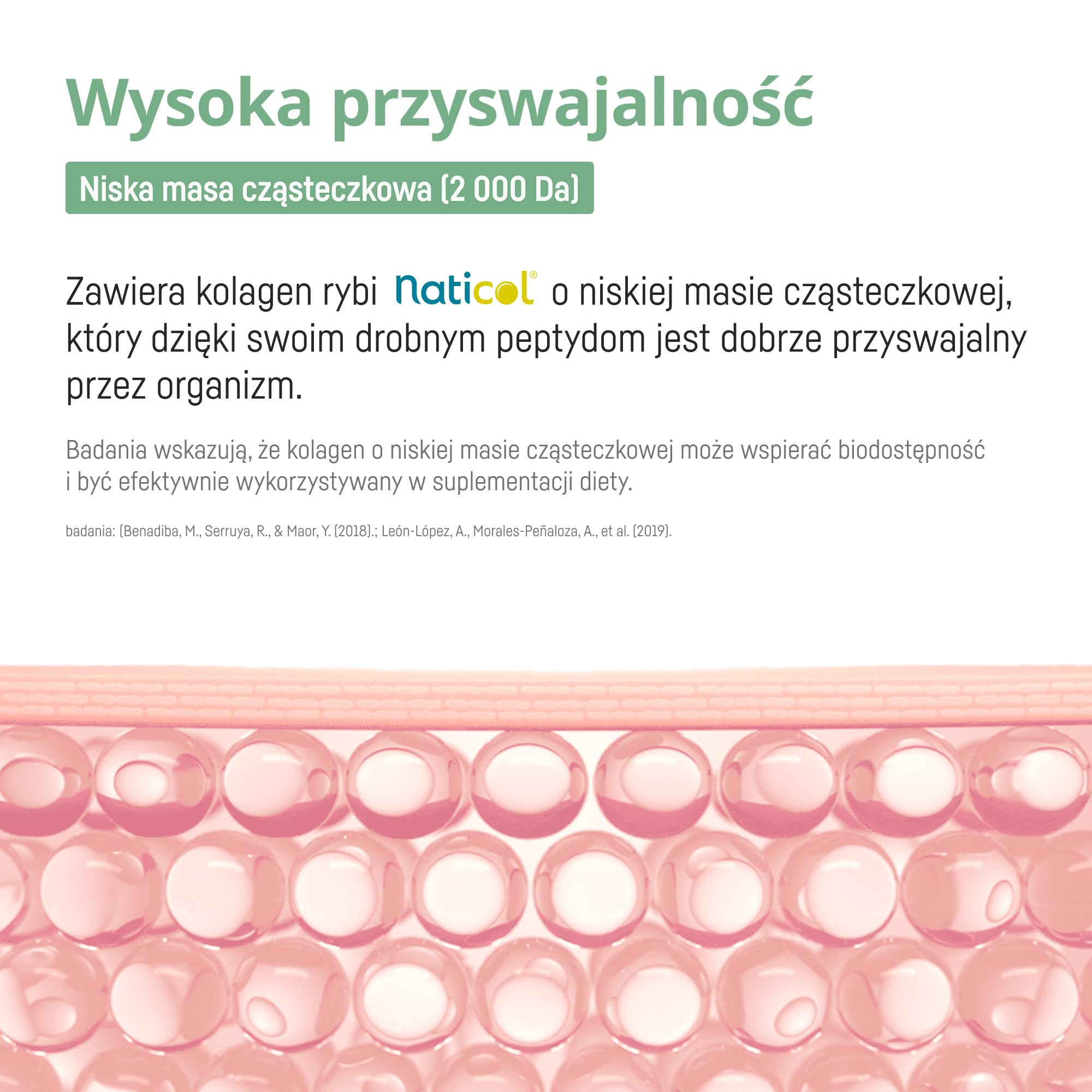 Kolagen morski hydrolizowany w proszku z witaminą C – Naticol 5000 mg, peptydy 2000 Dalton – Typ I i III – Czysty, bez smaku – Hi Collagen (30 porcji, 1 miesiąc)