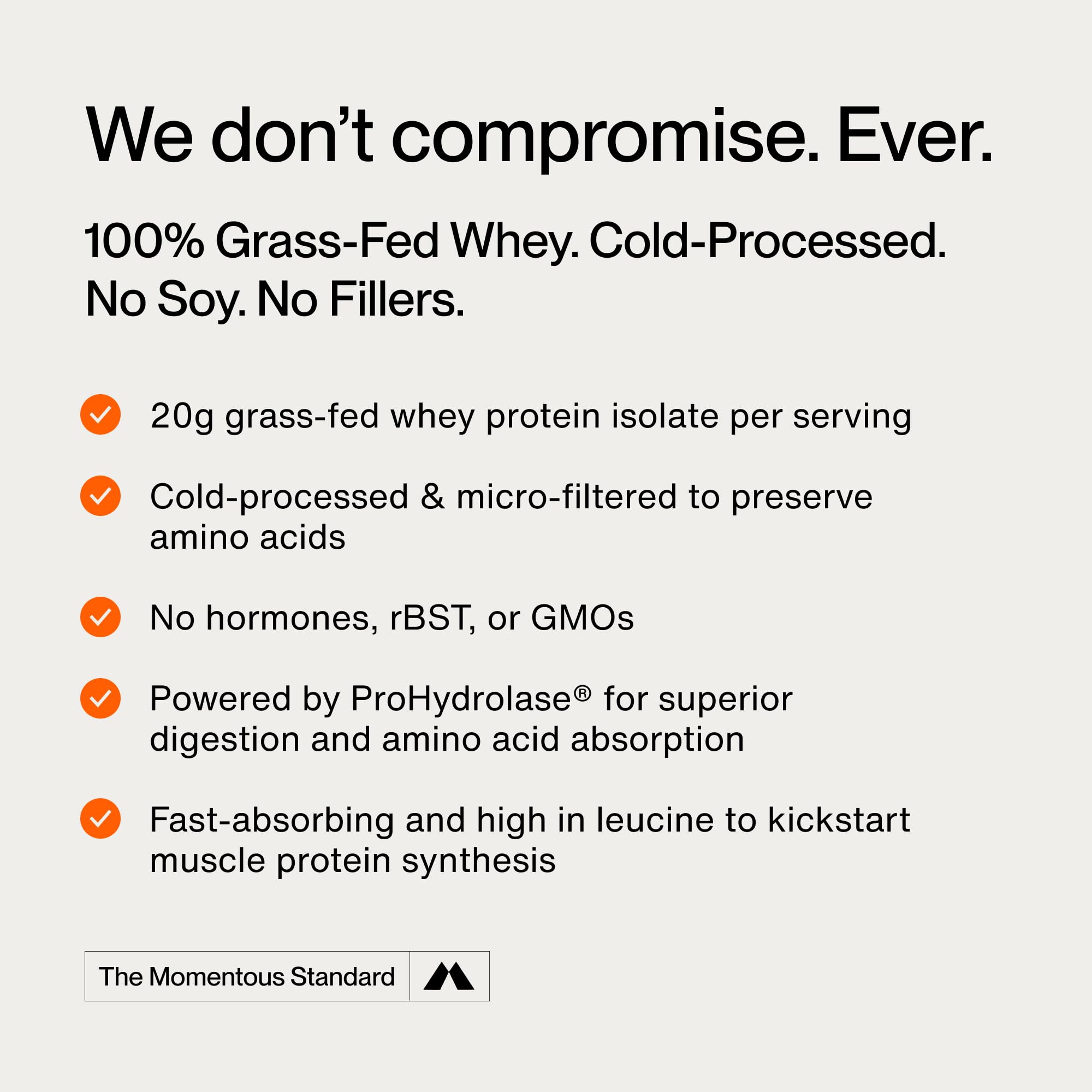 Momentous Grass-Fed Whey Protein Isolate Powder, 20g, Strawberry — Amazon image 4