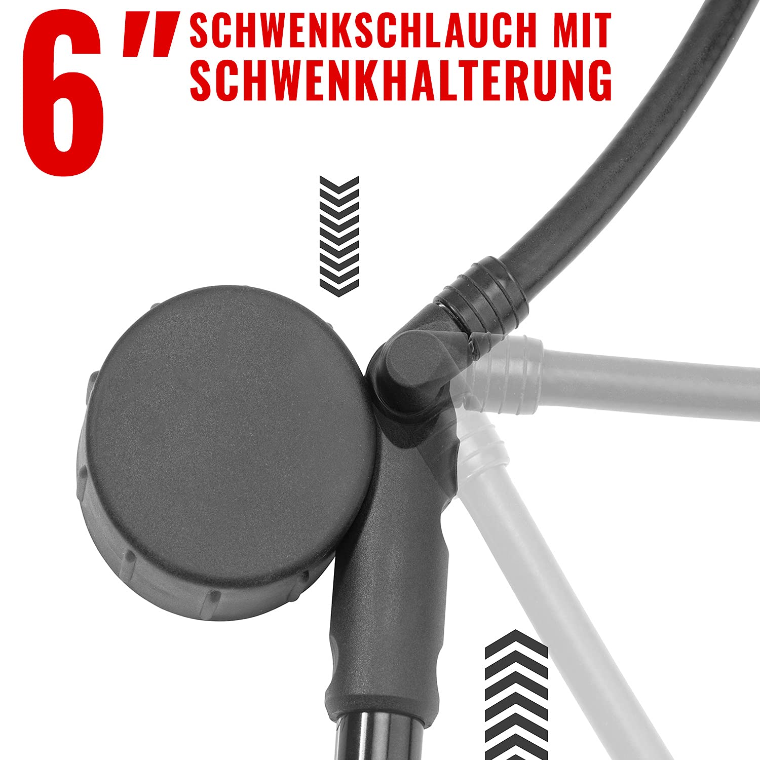 Pro Bike Tool Hochdruck Dämpferpumpe für MTB, Rennrad und Motorrad - High-Pressure Pump bis 300 PSI/20 Bar für Federung und Dämpfer - Mini Dämpferpumpe mit Manometer und ergonomischem Griff