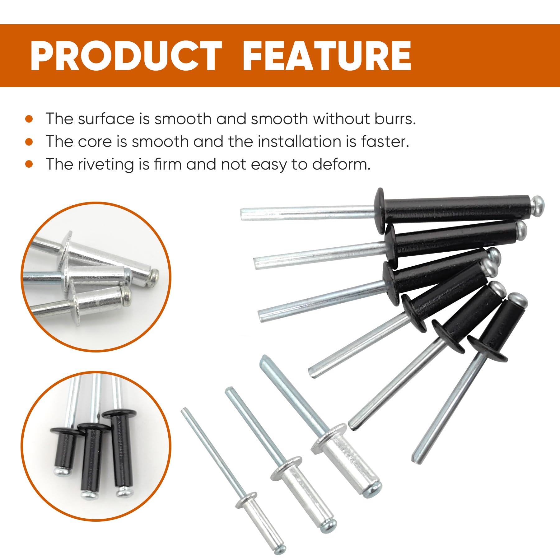 Aluminum Blind Rivets - 110 Pcs -3