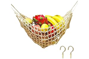 Large Macrame Fruit Hammock Under Cabinet